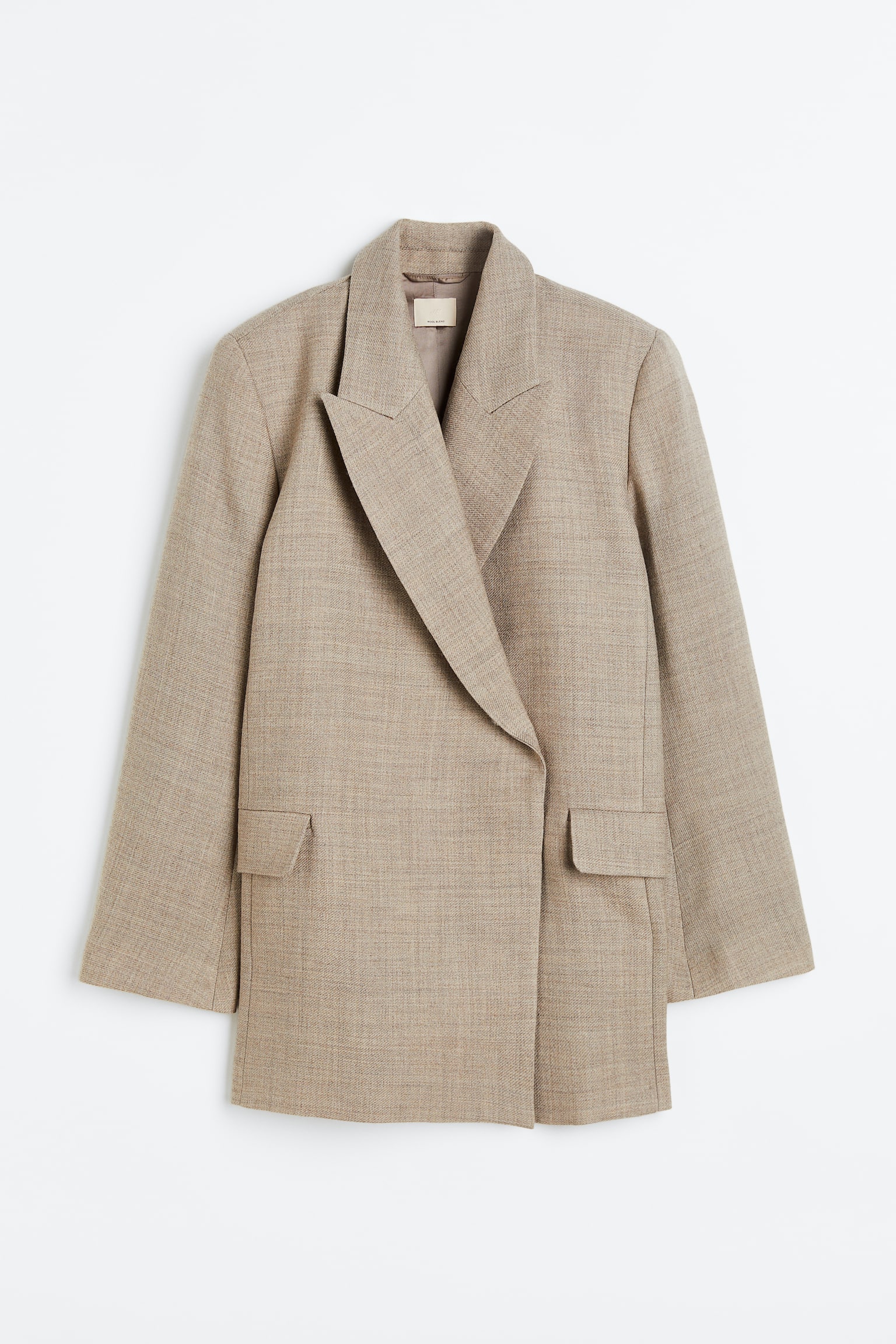 Double Breasted Blazer - Beige marle/Grey marle - 1