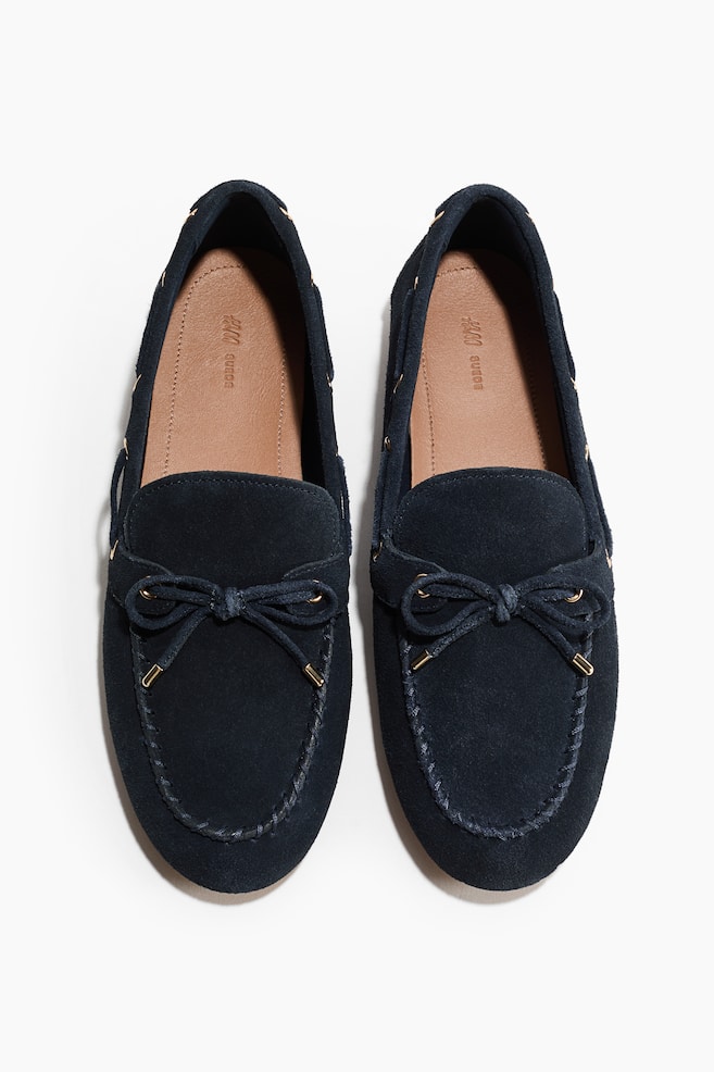 Chaussures de pont - Bleu marine/Beige foncé/Marron/Blanc/imprimé peau de vache - 1