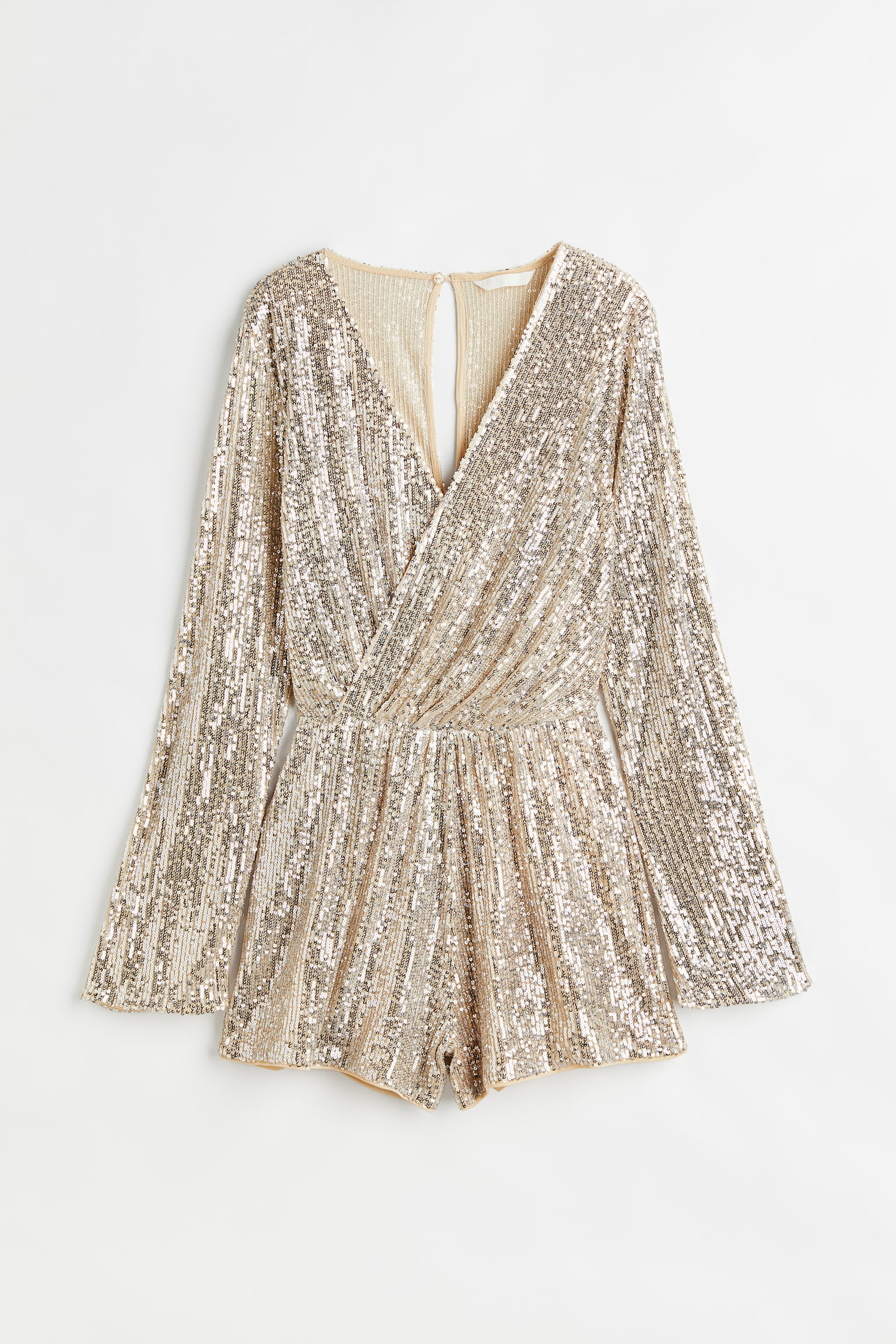 Sequined playsuit - Silver-coloured/Sequins