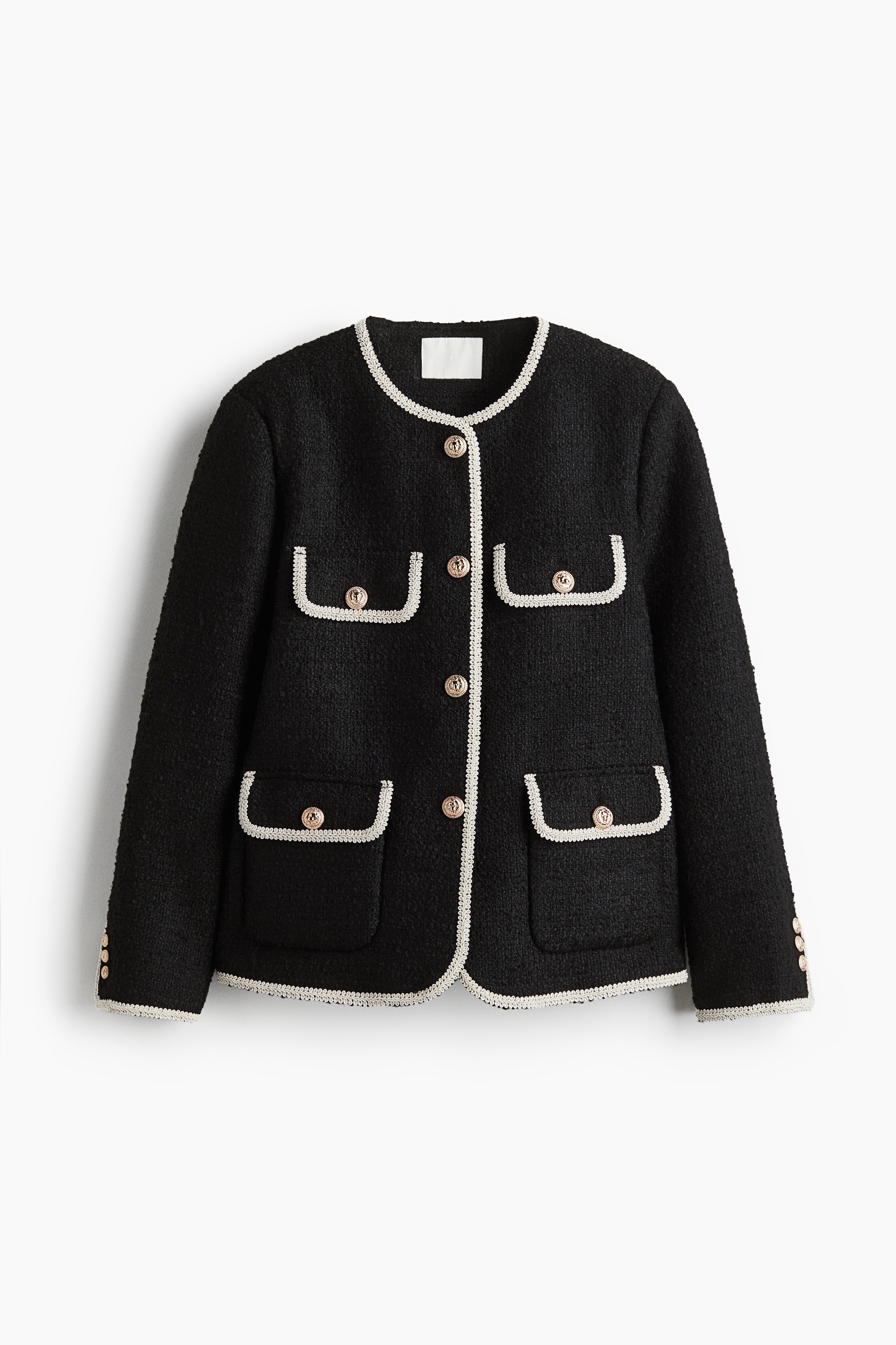 Bouclé Jacket - Black/White