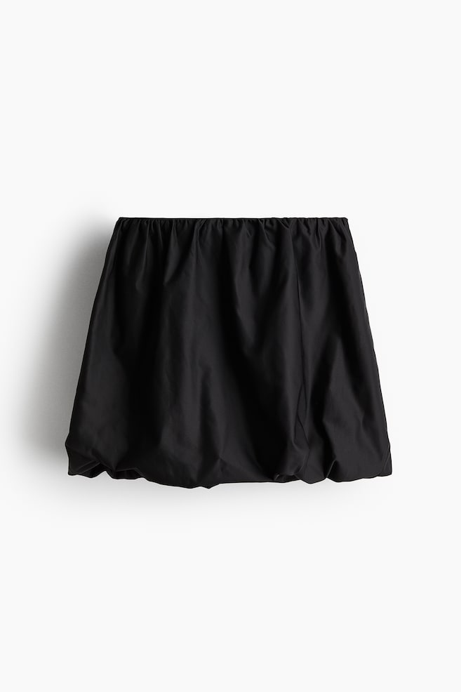 Bubble-hem mini skirt - Black - 1