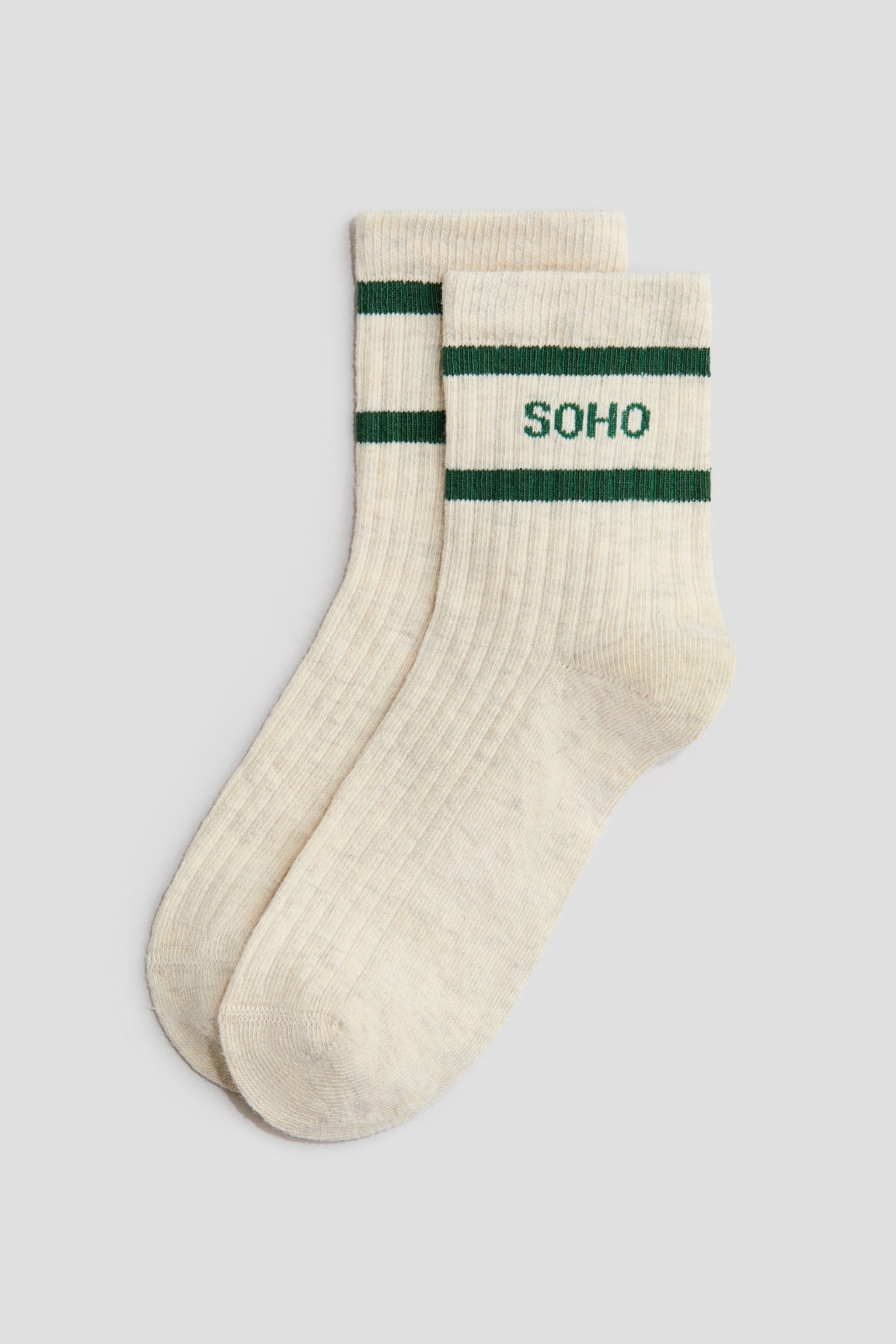 Набір із 3 пар шкарпеток у рубчик - Темно-зелений/SOHO - 2