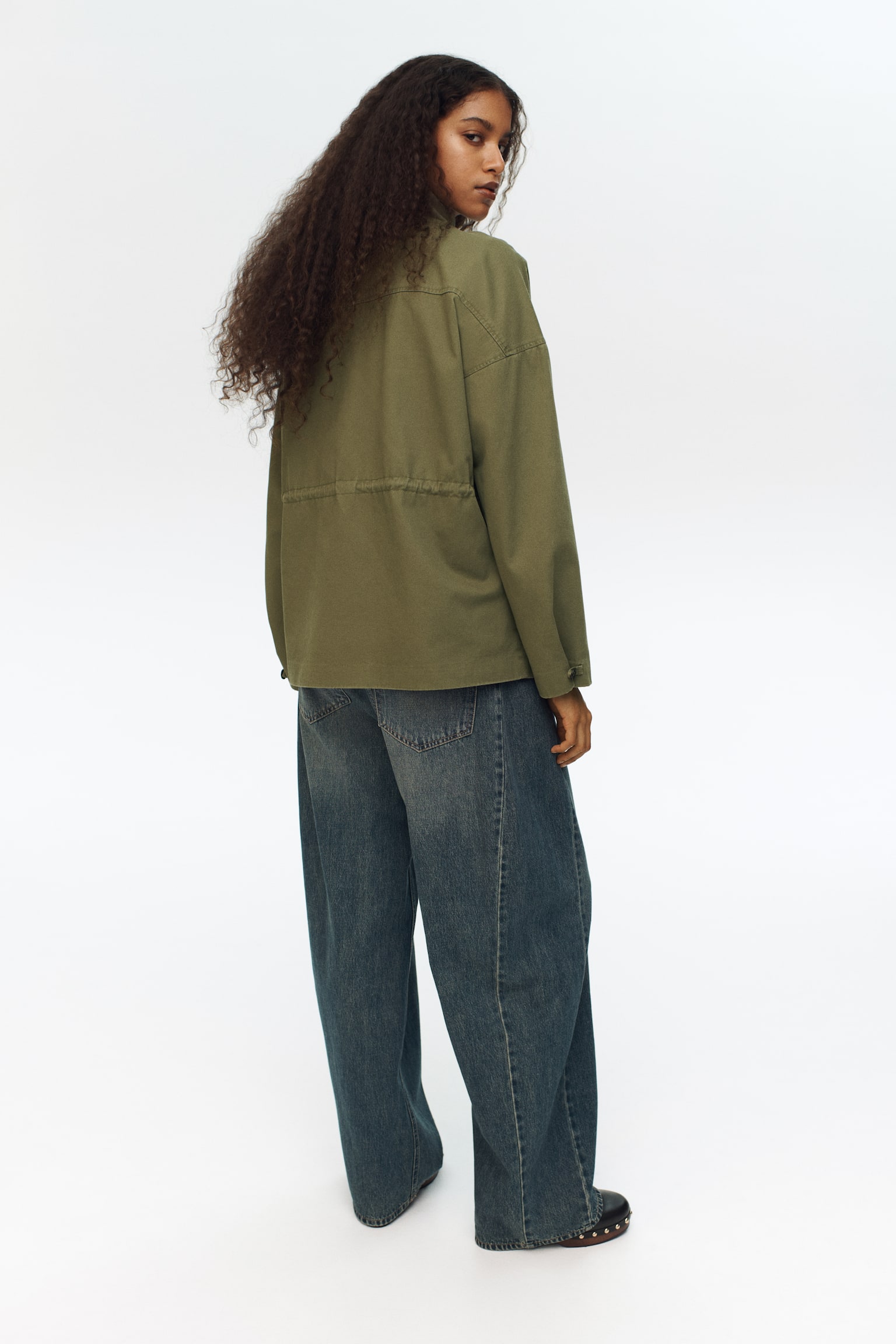 Twill jacket - Khaki green - 5