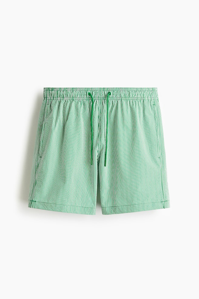 Seersucker Swim Shorts - Green/striped/Pink/striped/Light blue/striped/Light yellow/striped - 1