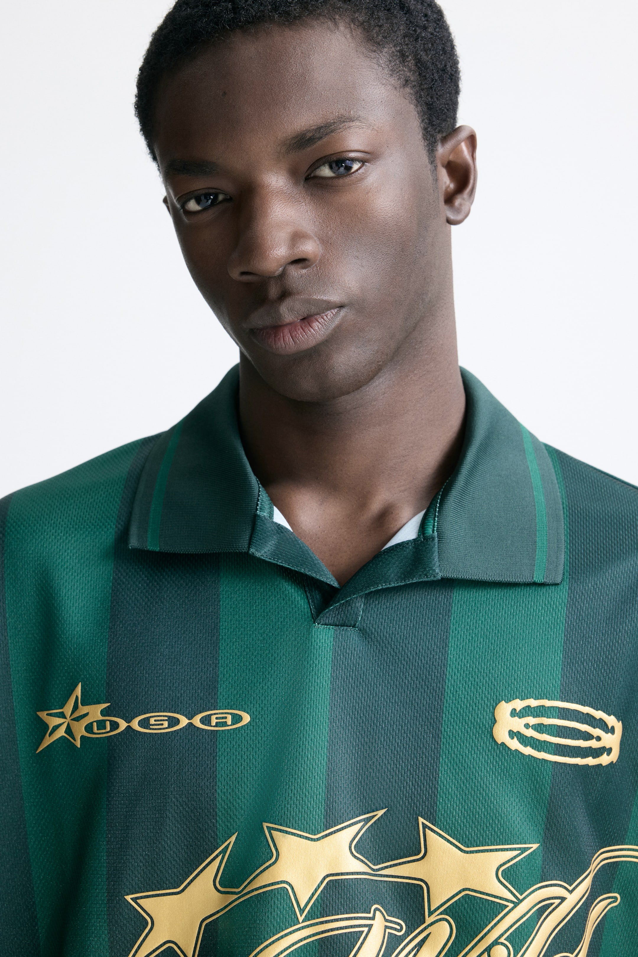 View larger image: Loose-Fit Soccer Shirt - Dark green/Run Wild - Men | H&M US 3