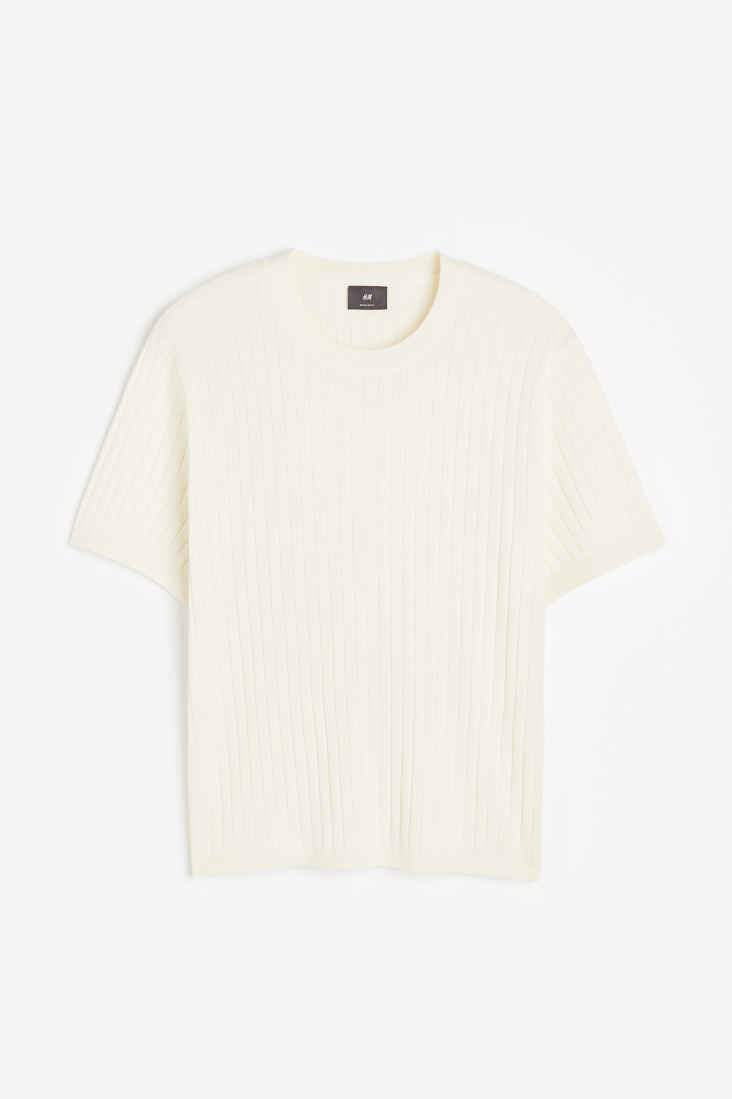 Regular Fit Rib-knit T-shirt