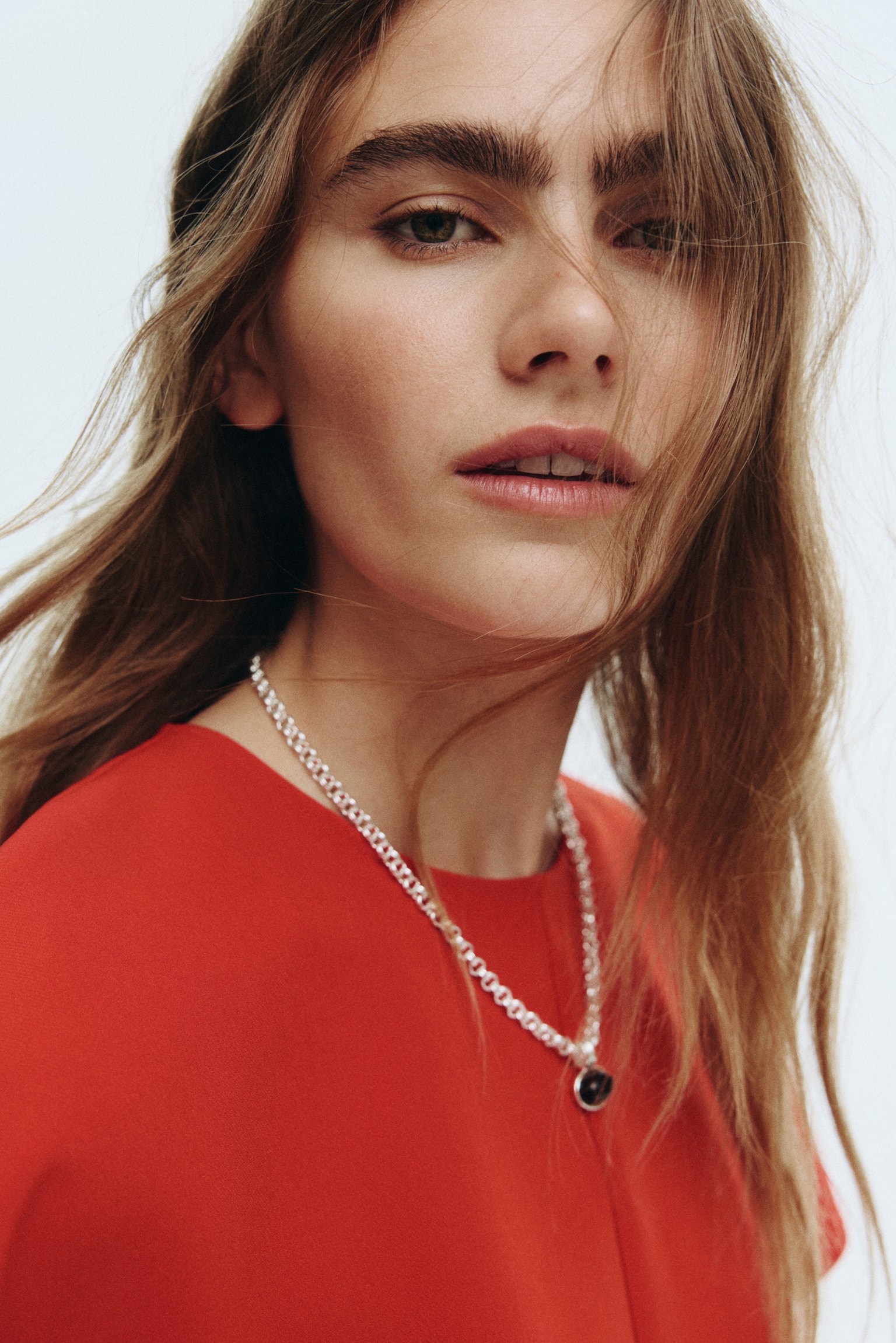 蝴蝶袖洋裝 - 紅色/奶油色/酒紅色 - 3