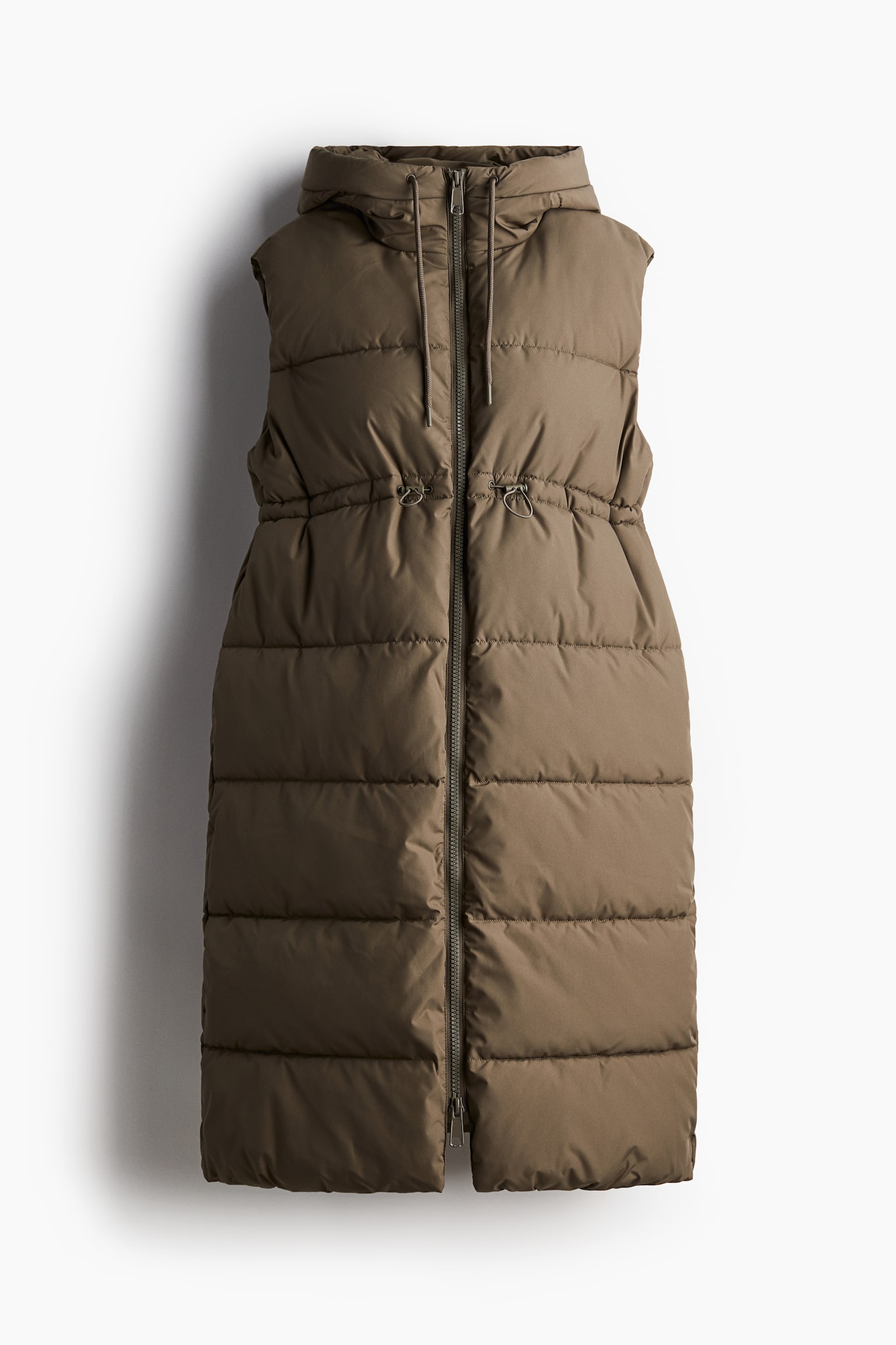 MAMA Hooded puffer gilet - Dark khaki green/Black - 2