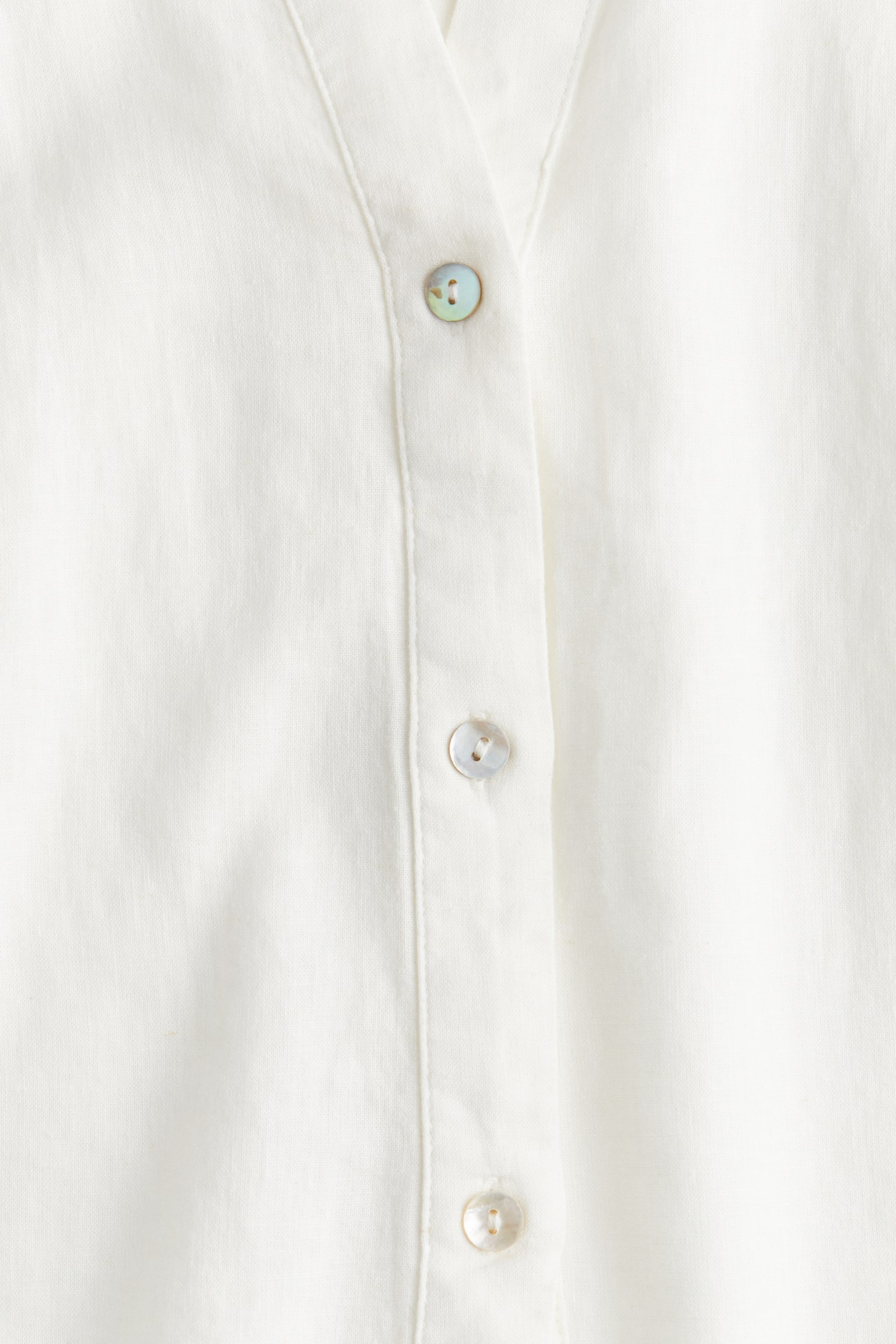 Sleeveless Linen Blend Shirt - White/Black/Light khaki green - 5