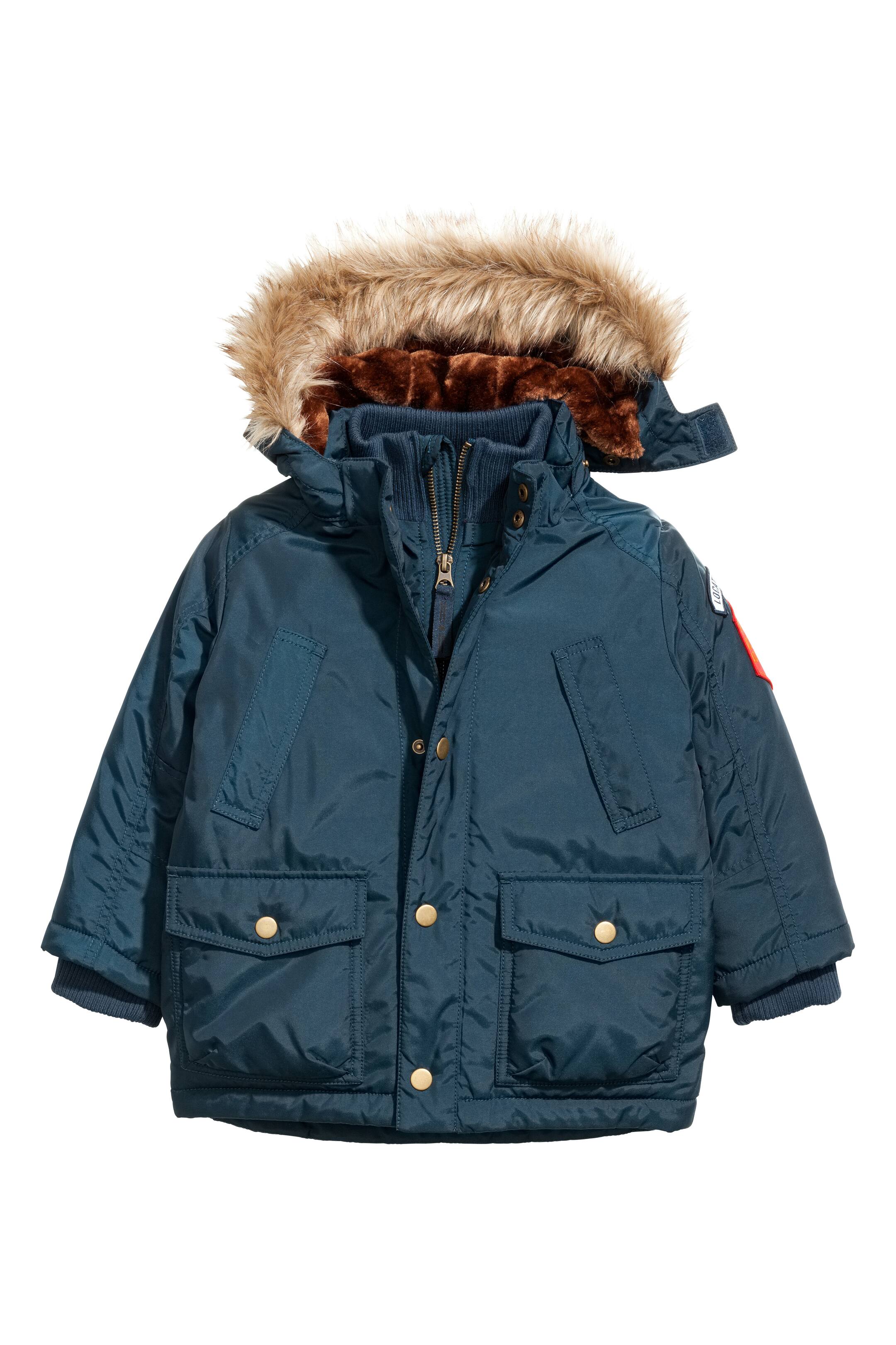 View larger image: Padded parka - Dark blue - Kids | H&M GB 1