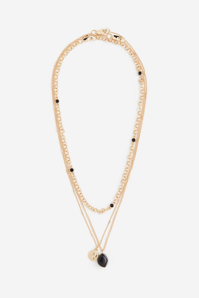 3-pack necklaces - Gold-coloured/Black - 1