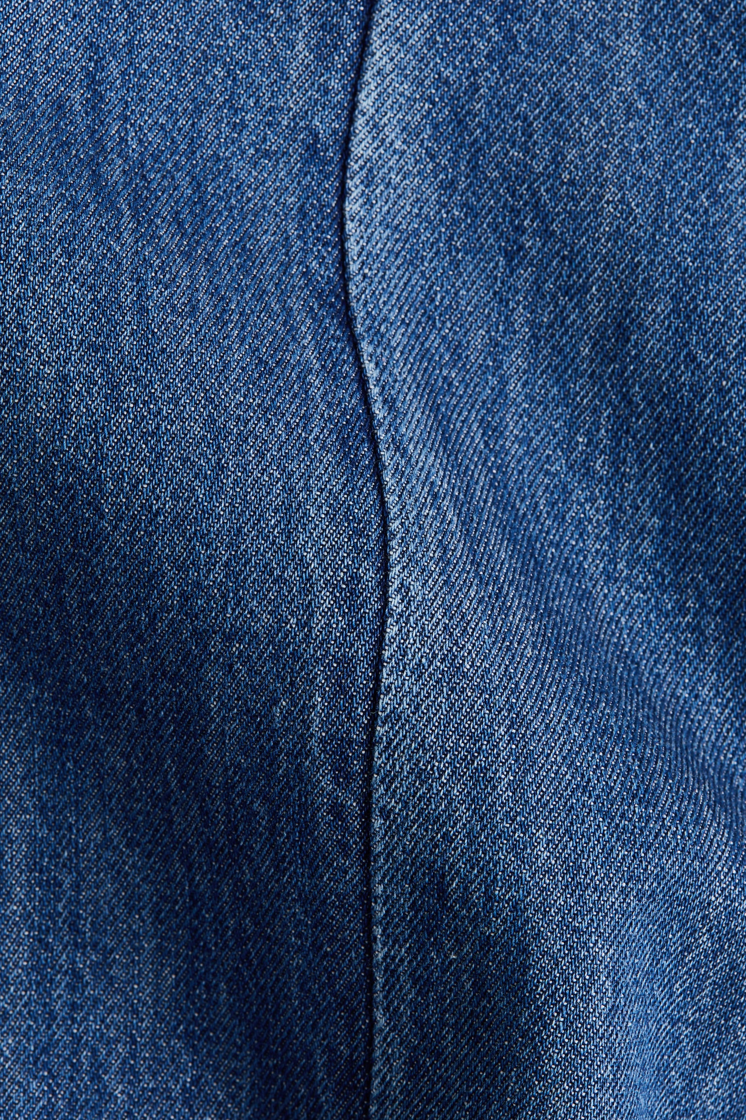 Wide High Waist Jeans - כחול ג'ינס - 4