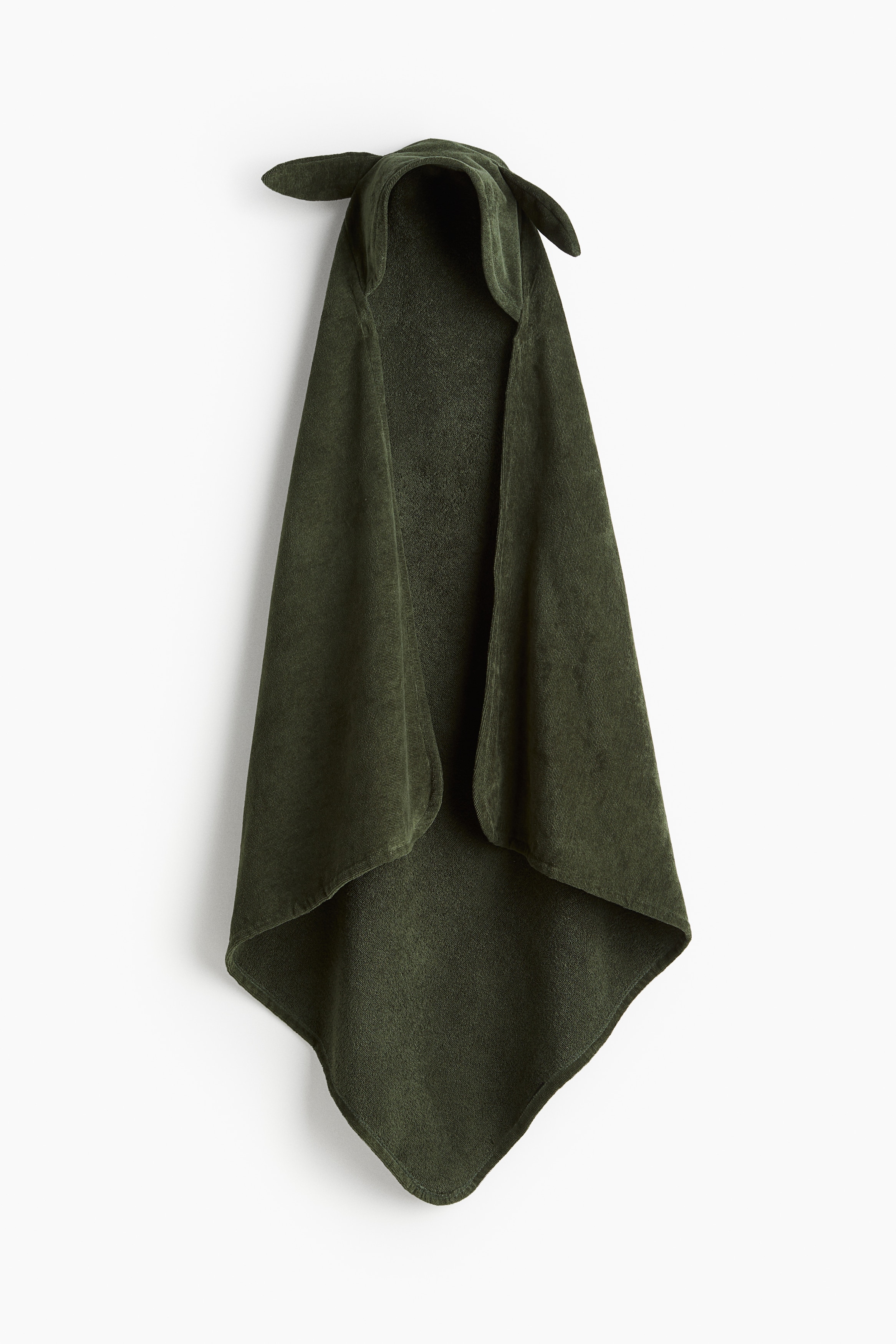 H&M Home  - Hooded bath towel - Dark green - size: 80x80