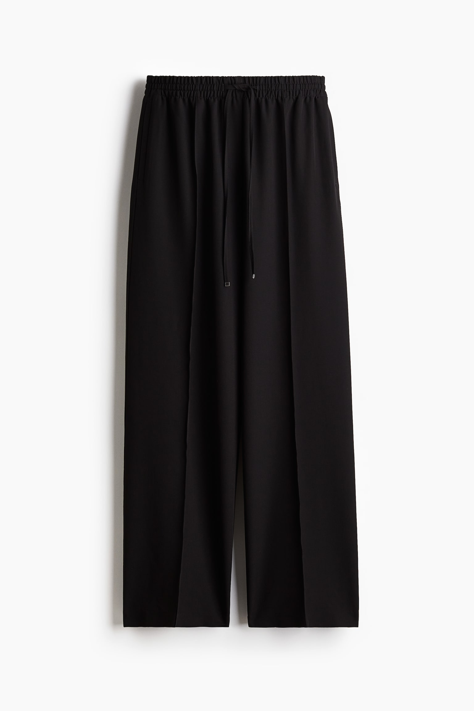 Tailored drawstring trousers - Black/Dark grey/Greige marl - 2