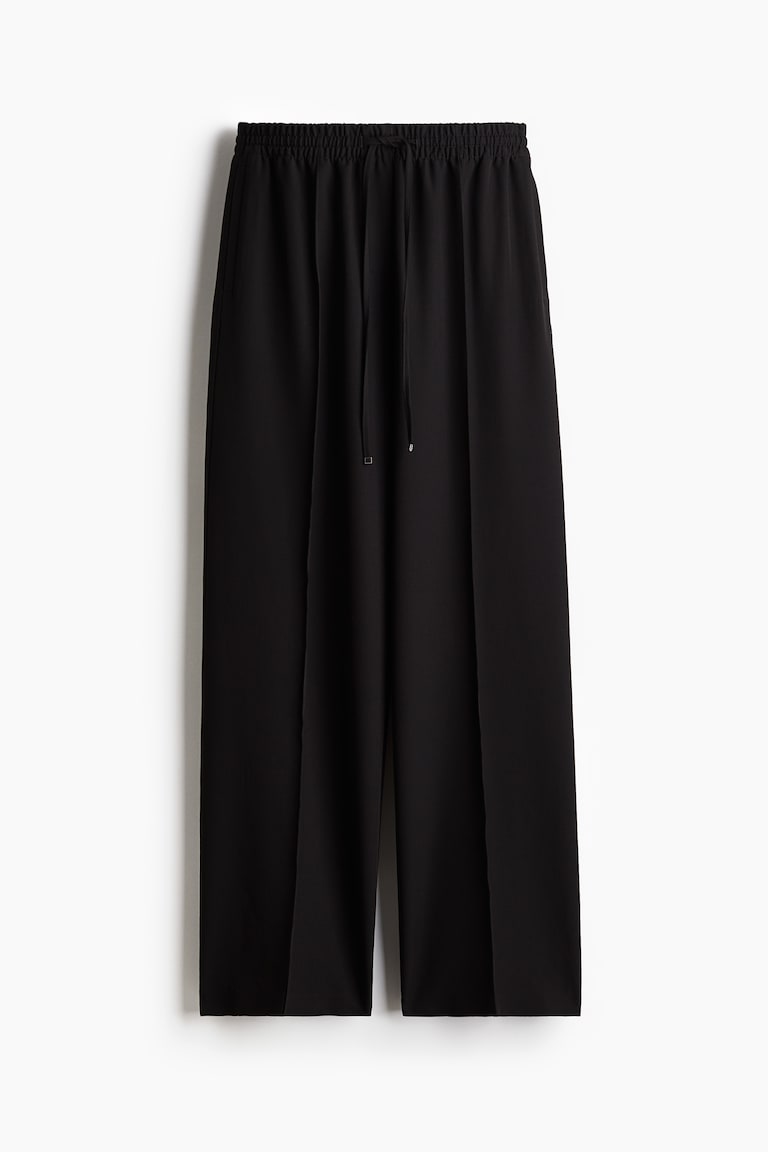 Women's Black Drawstring Dress Pants