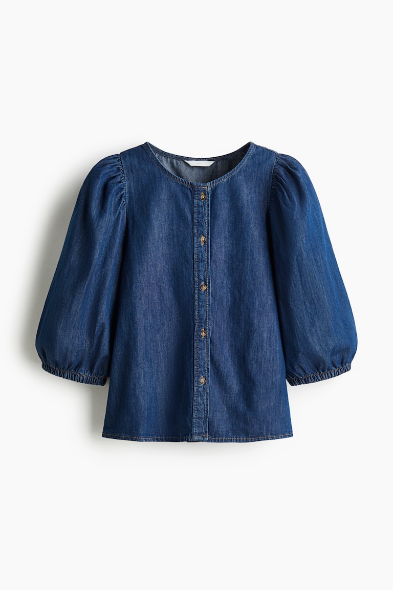 Teksas bluza s balon rukavima