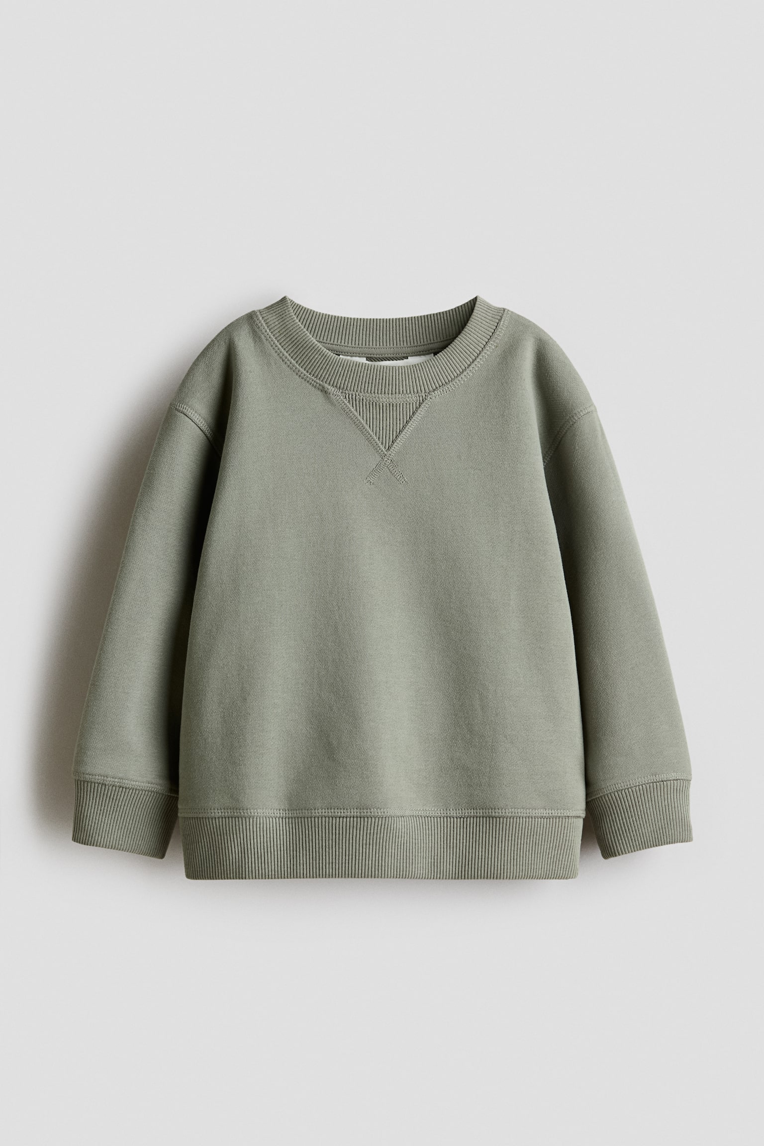 Crew-neck sweatshirt - Khaki green