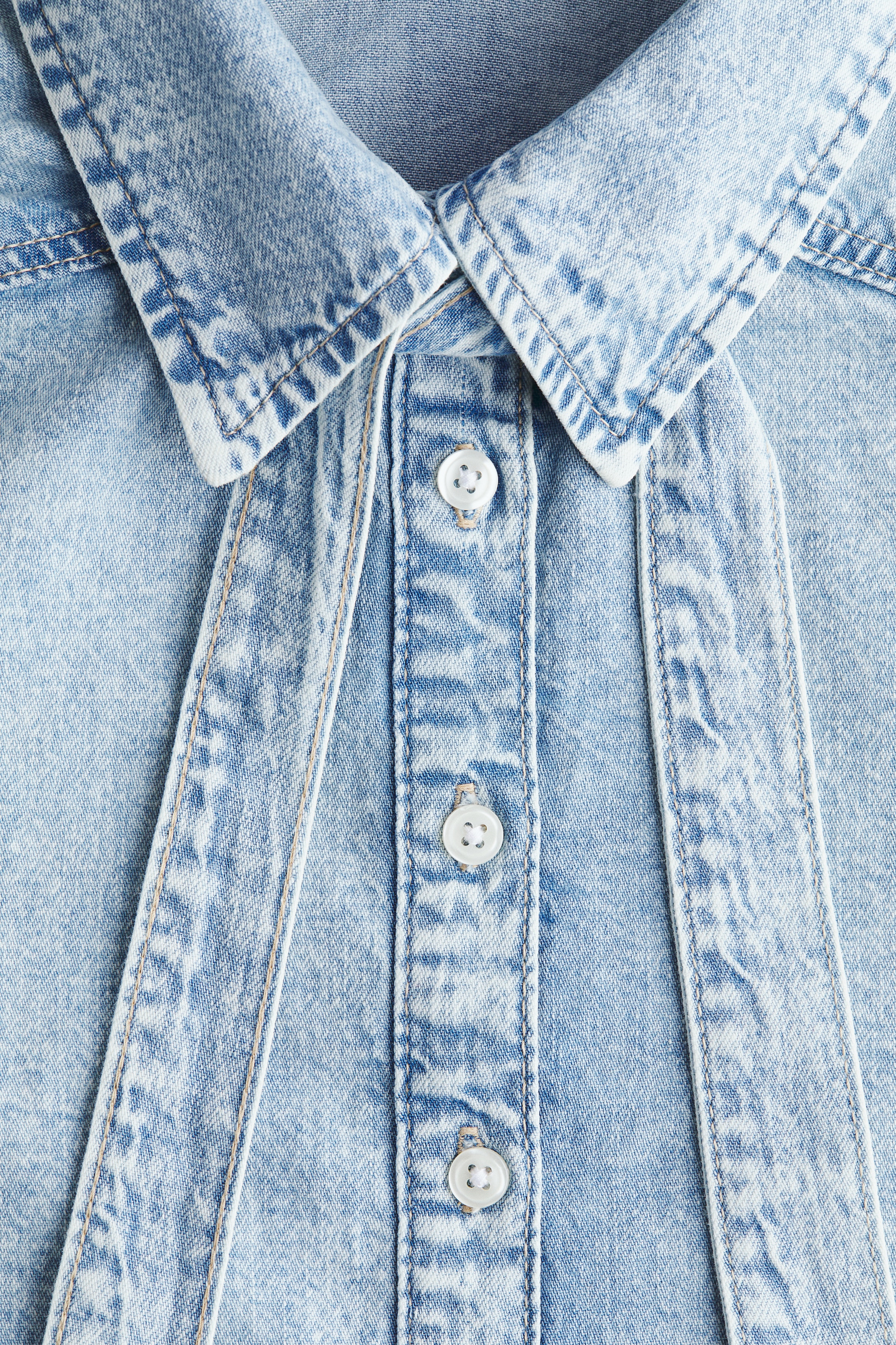 Bow-detail denim blouse