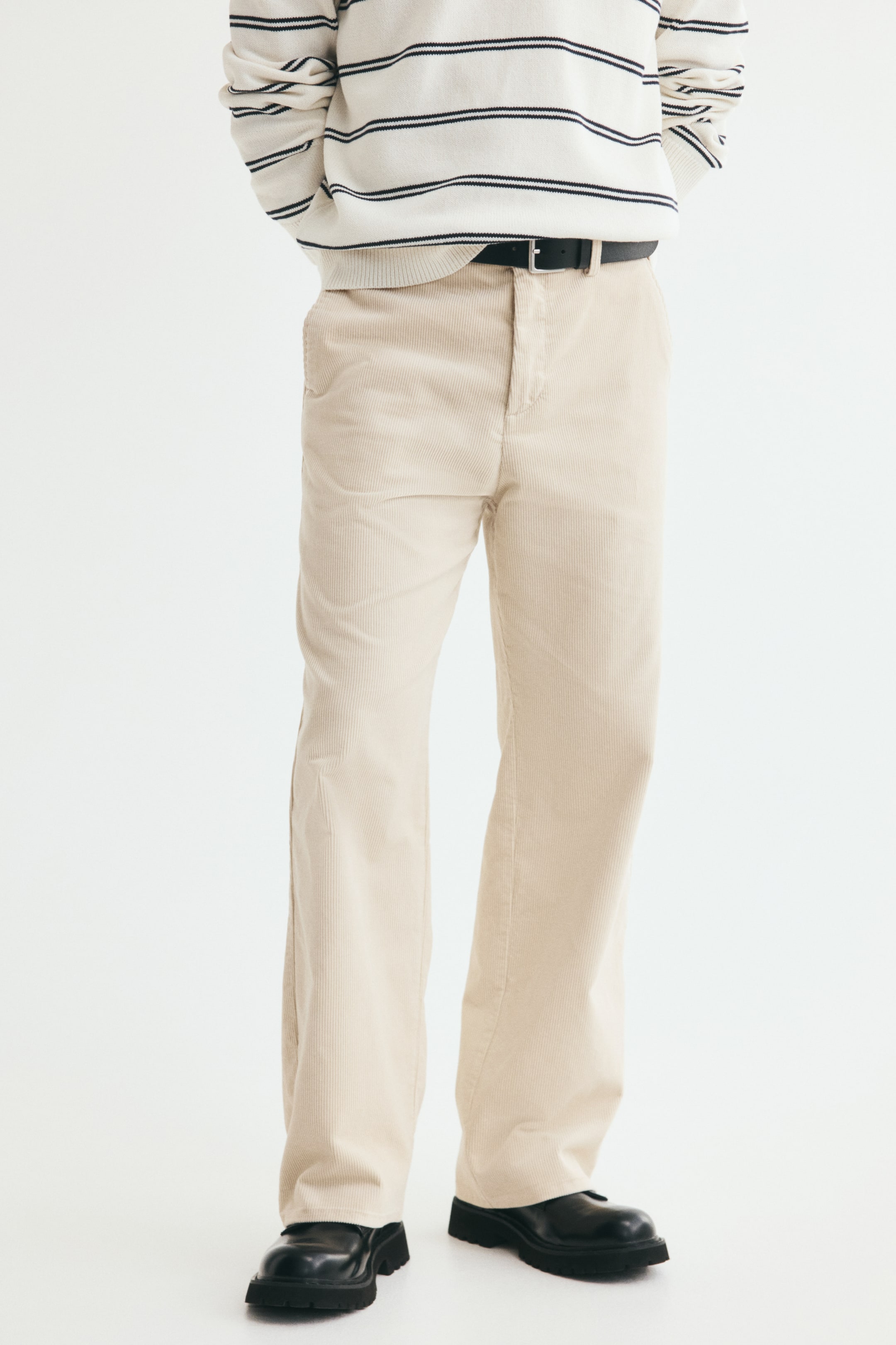 Pantalon décontracté en velours côtelé