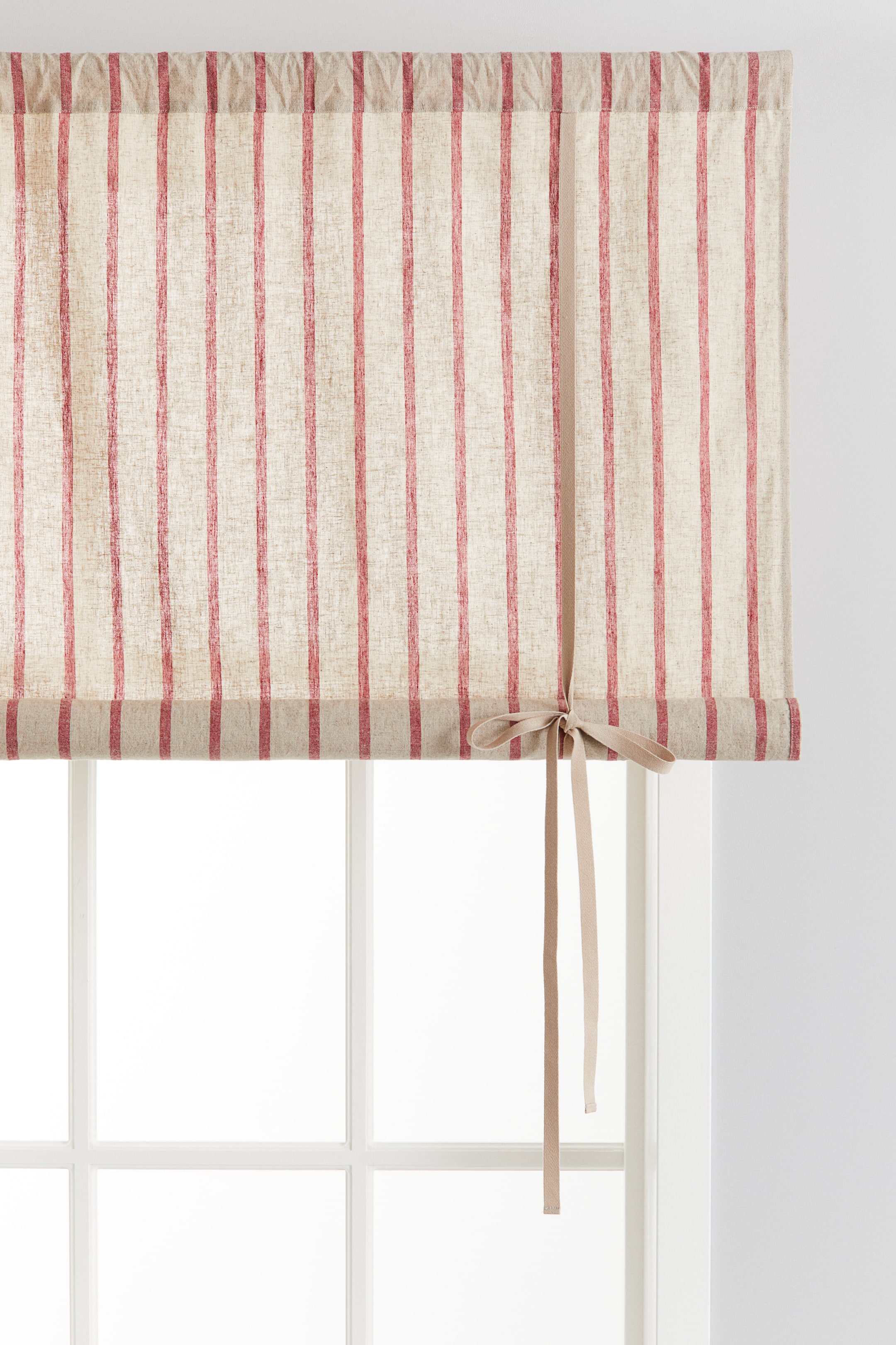 Linen-blend Roll-up Curtain