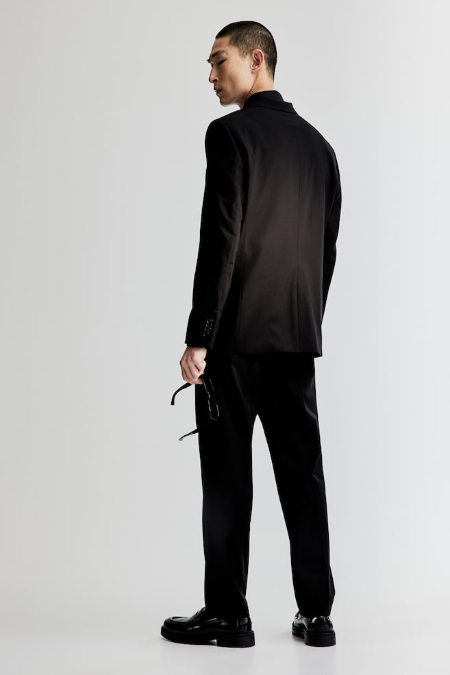 Spodnie garniturowe Regular Fit - Czarny/Granatowy - 3