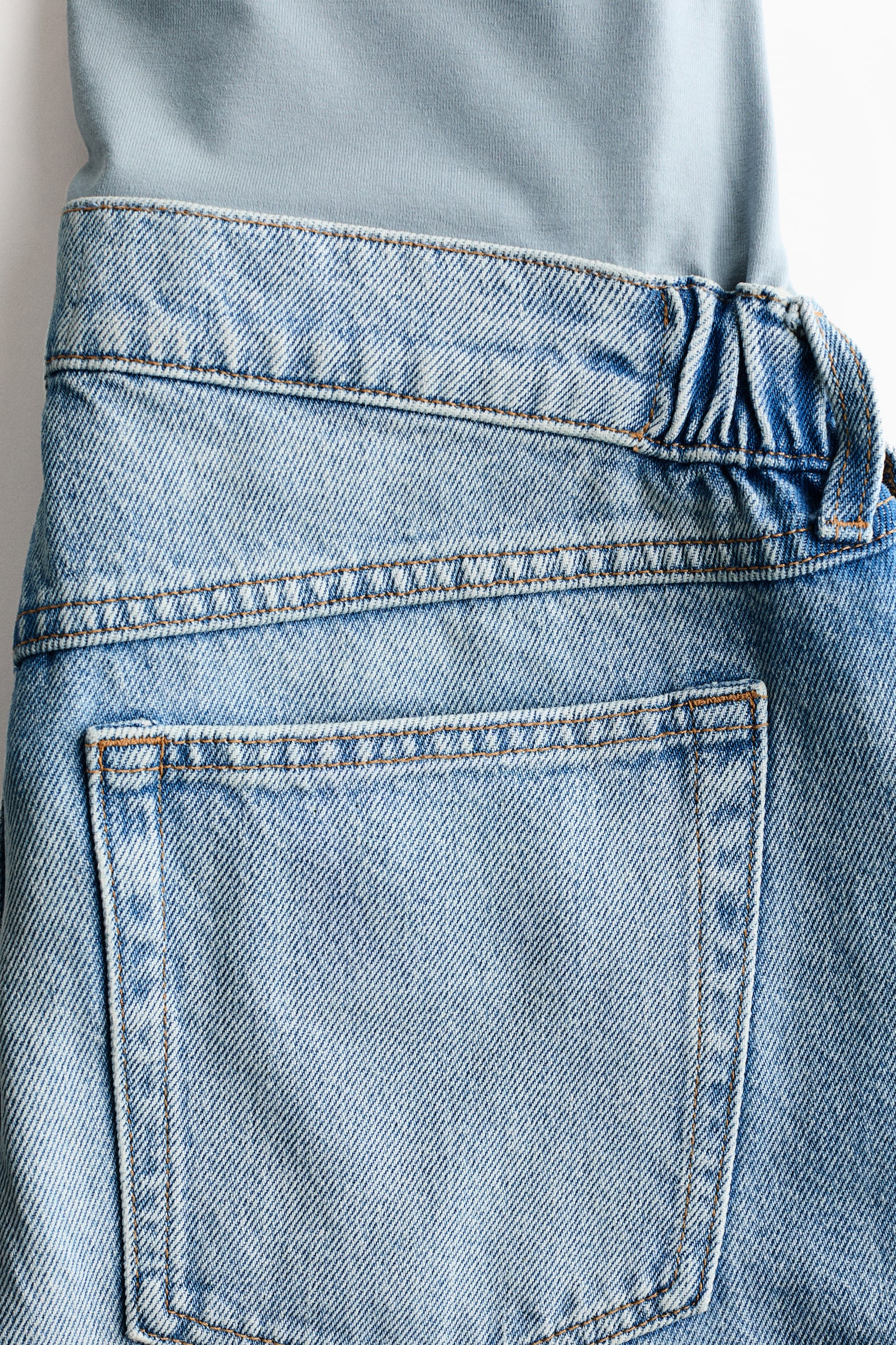 Женские джинсы H&M Mama Straight Ankle, цвет: Светлый джинсовый синий — фото 5