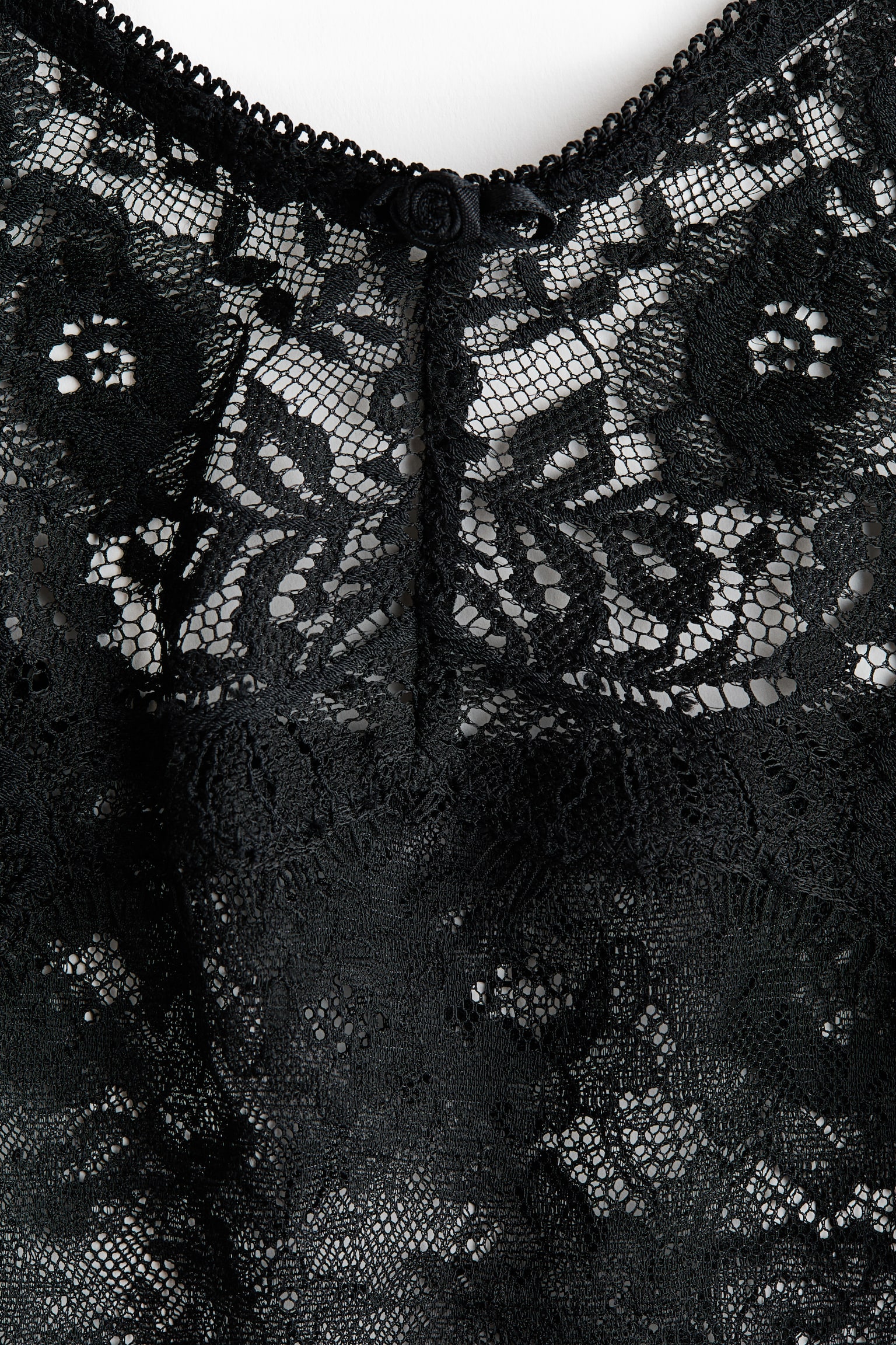 Lace strappy top - Noir/Rose clair - 5