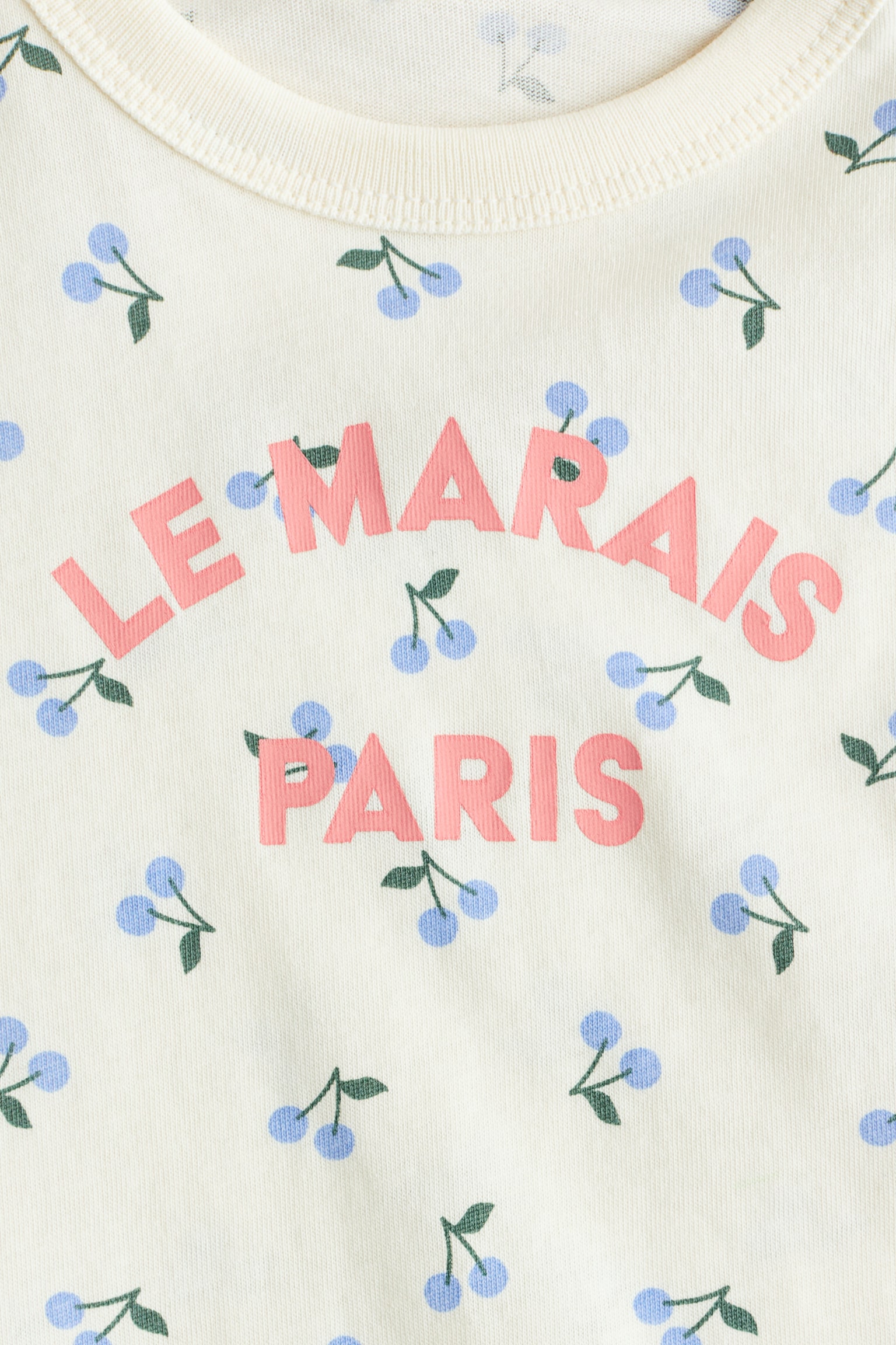 Printed cotton T-shirt - Cream/Le Marais - 2