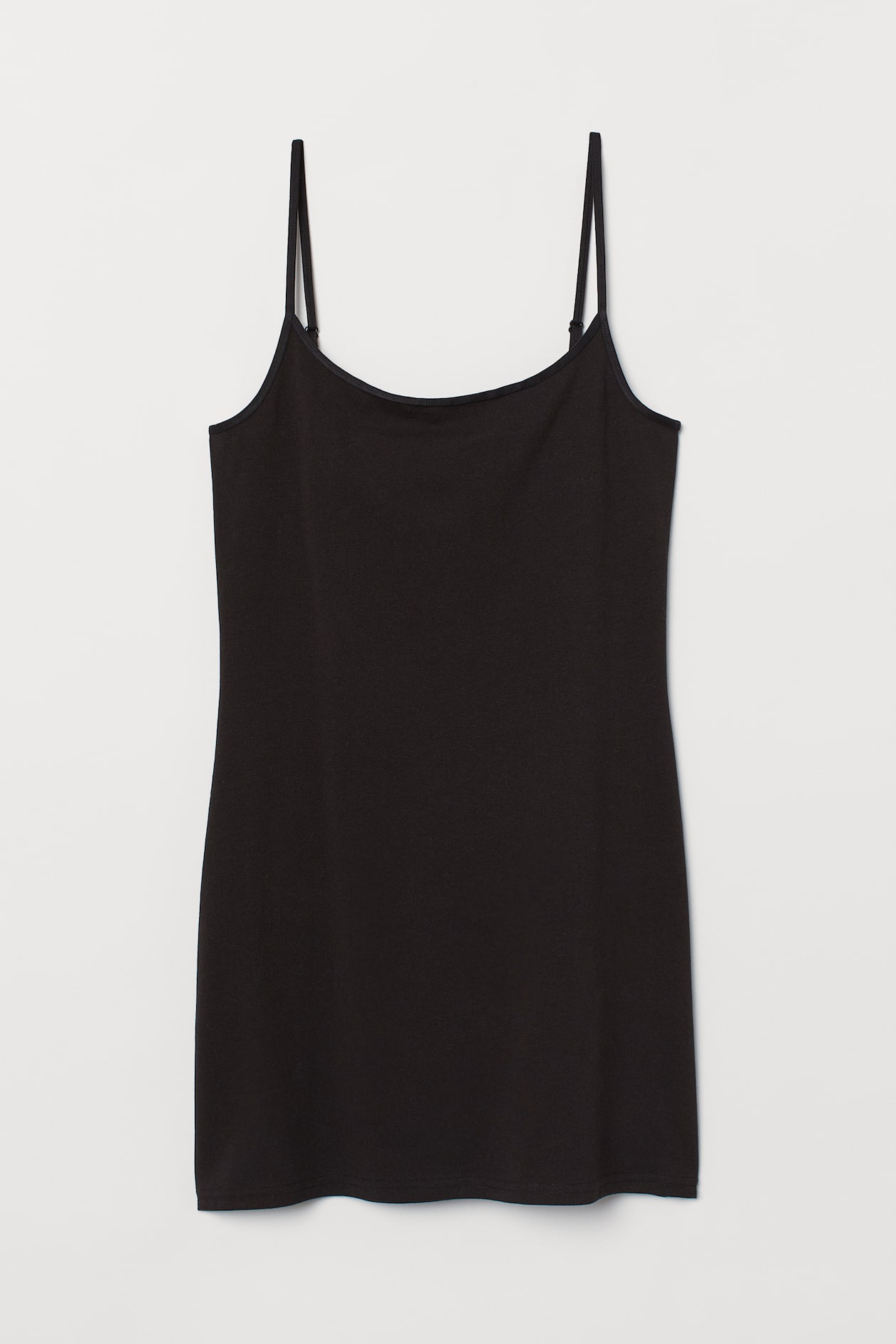 Long Tank Top - Sleeveless - Regular length - Black - Ladies | H&M US