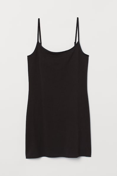 Long strappy top - Sleeveless - Regular length - Black - Ladies | H&M GB