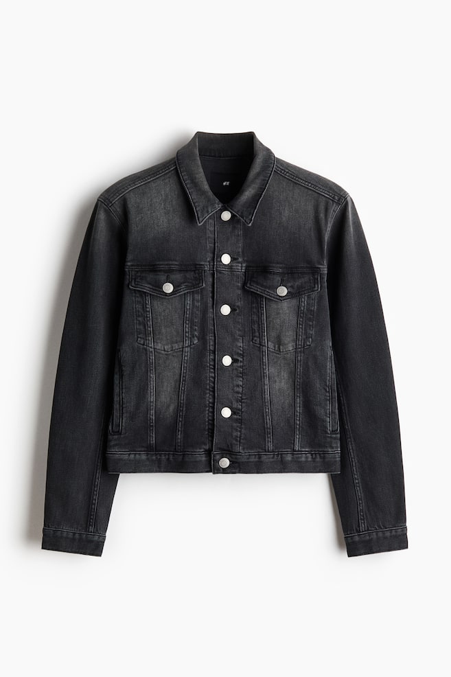 Truckerjacke aus Denim - Dunkles Denimgrau/Denimblau - 1