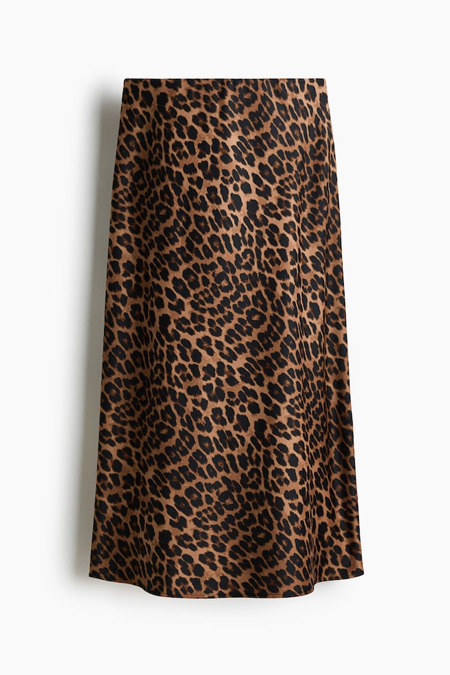 Falda midi - Beige oscuro/Diseño leopardo/Borgoña/Beige claro/Crema/Lunares/Crema/Diseño de leopardo/Beige claro - 1
