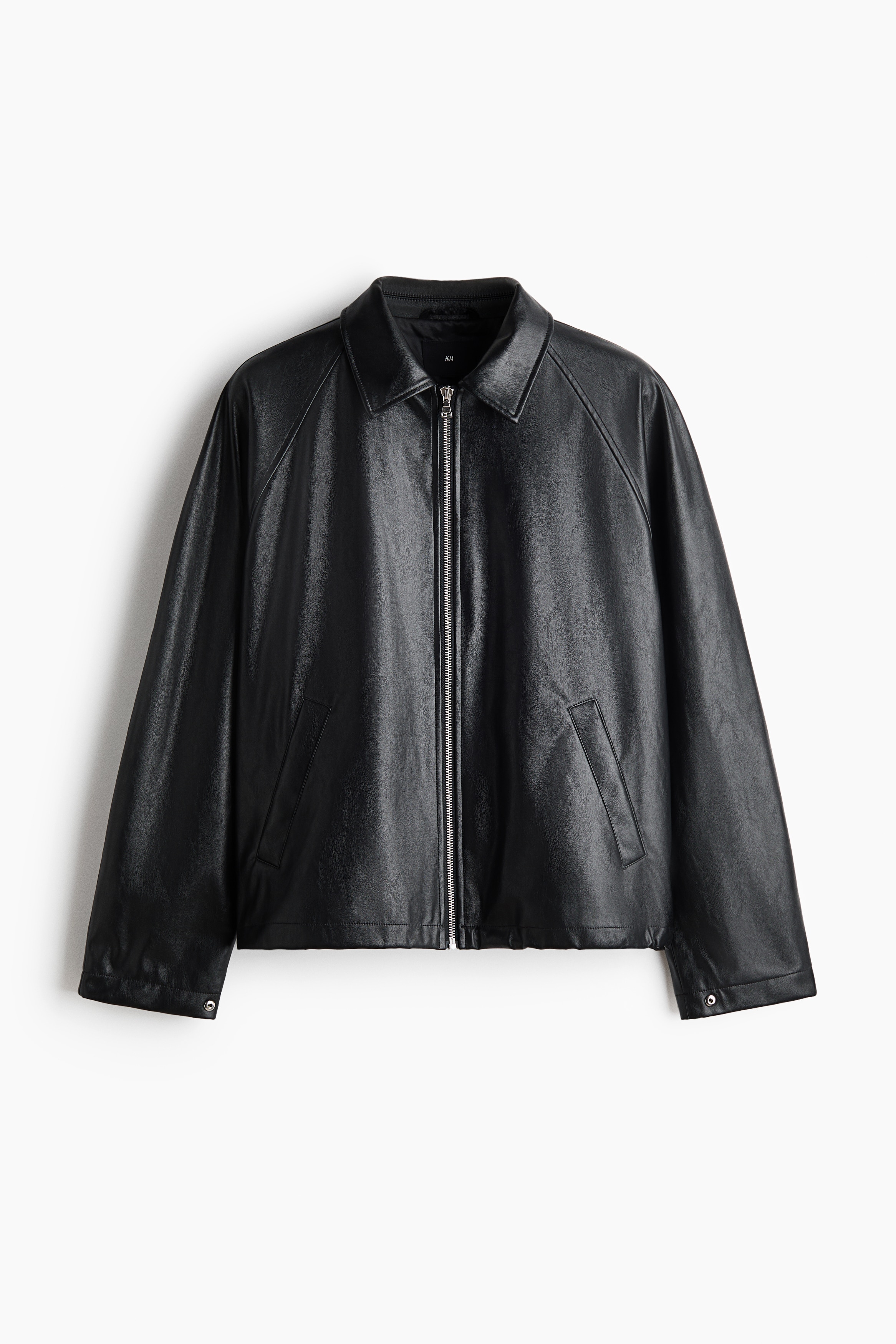 Coated Blouson Jacket - Black