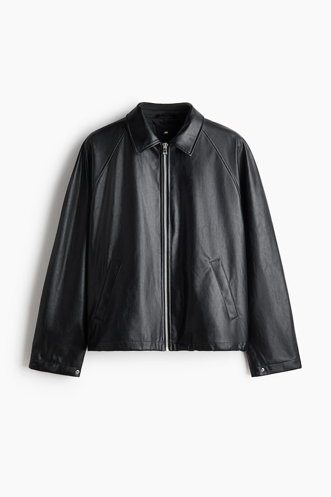 Coatad blousonjacka - Svart - 1