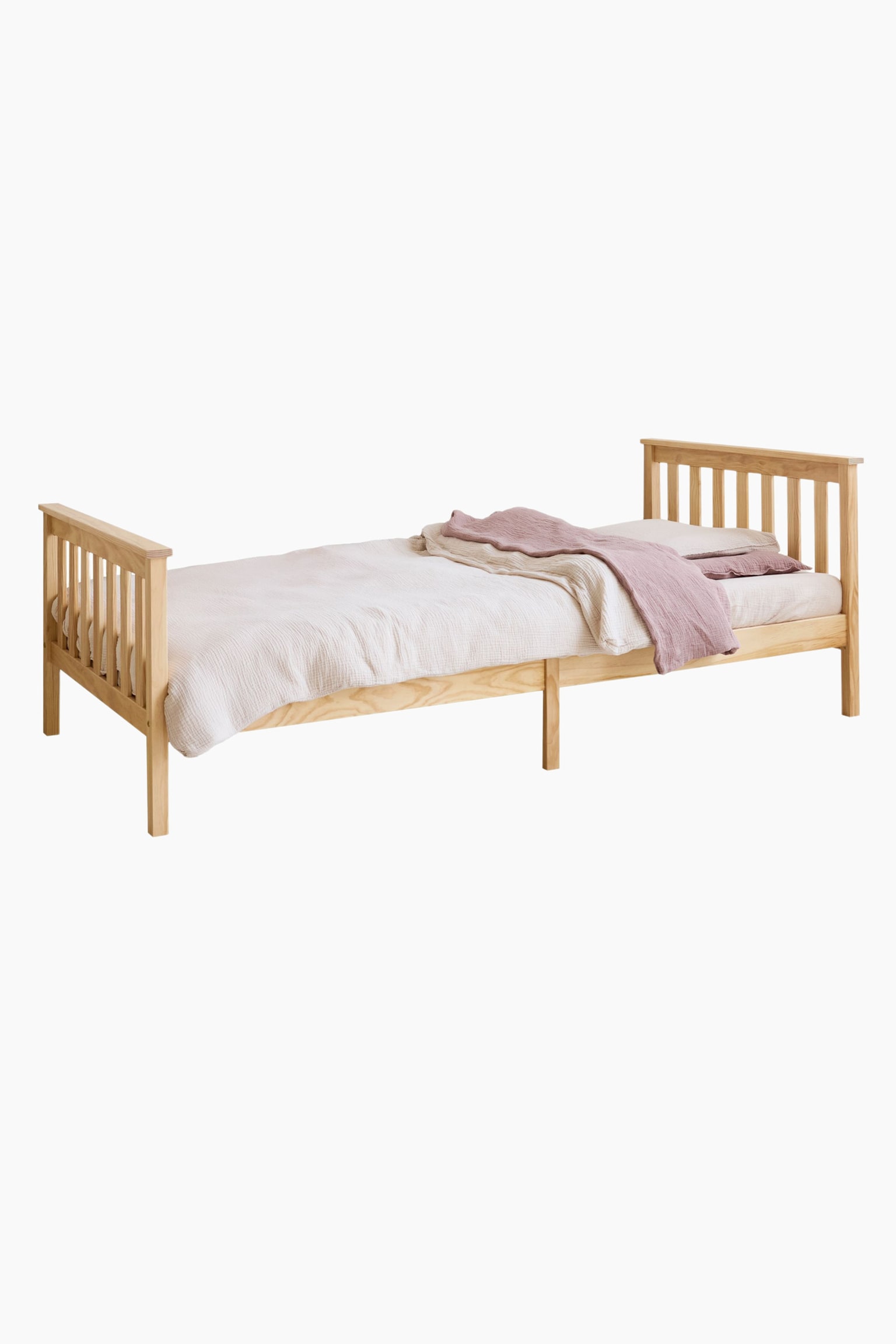 Lit Simple - Milo - Naturel/Noyer/Blanc - 1