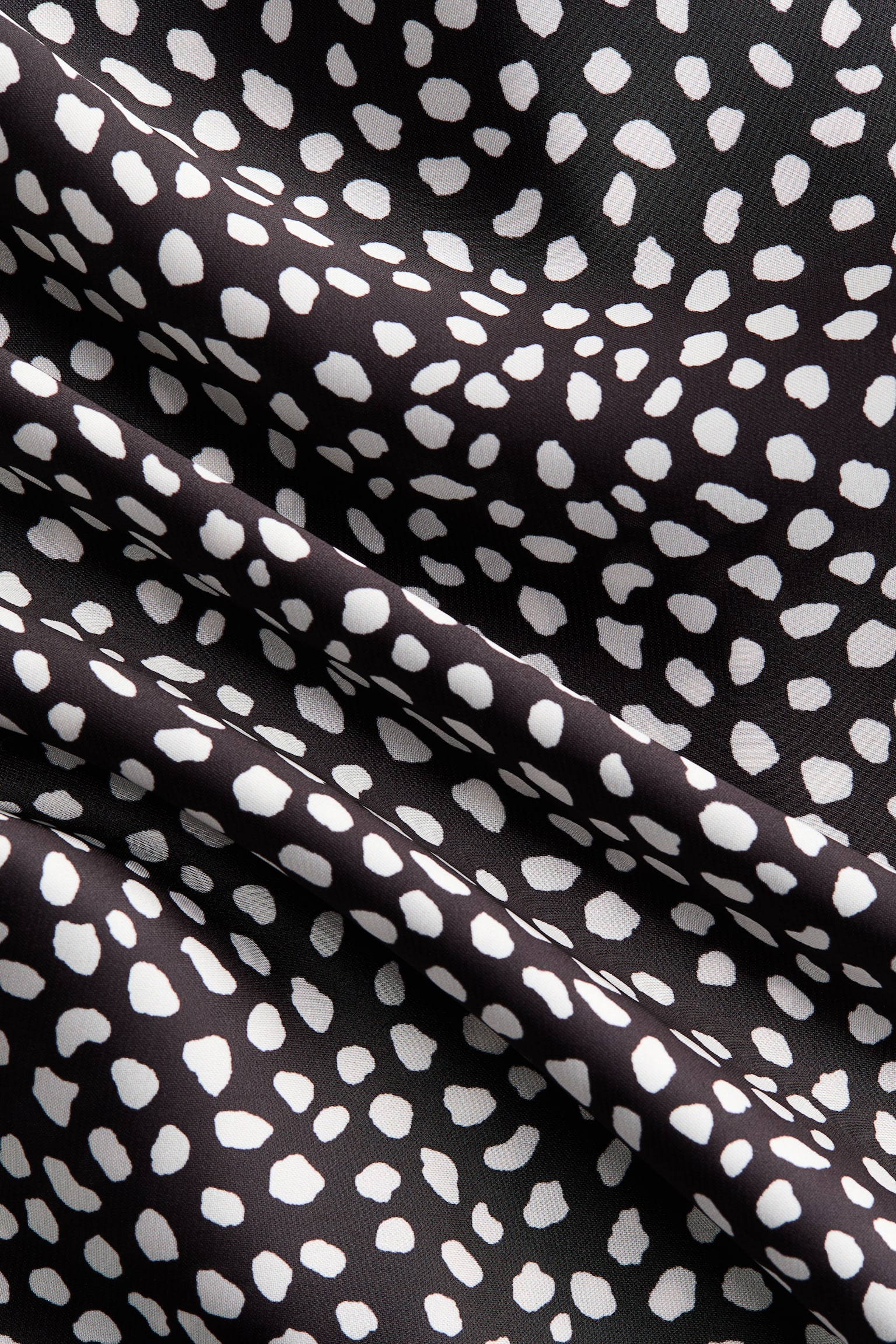 Skirt-layered trousers - Black/Spotted - 3