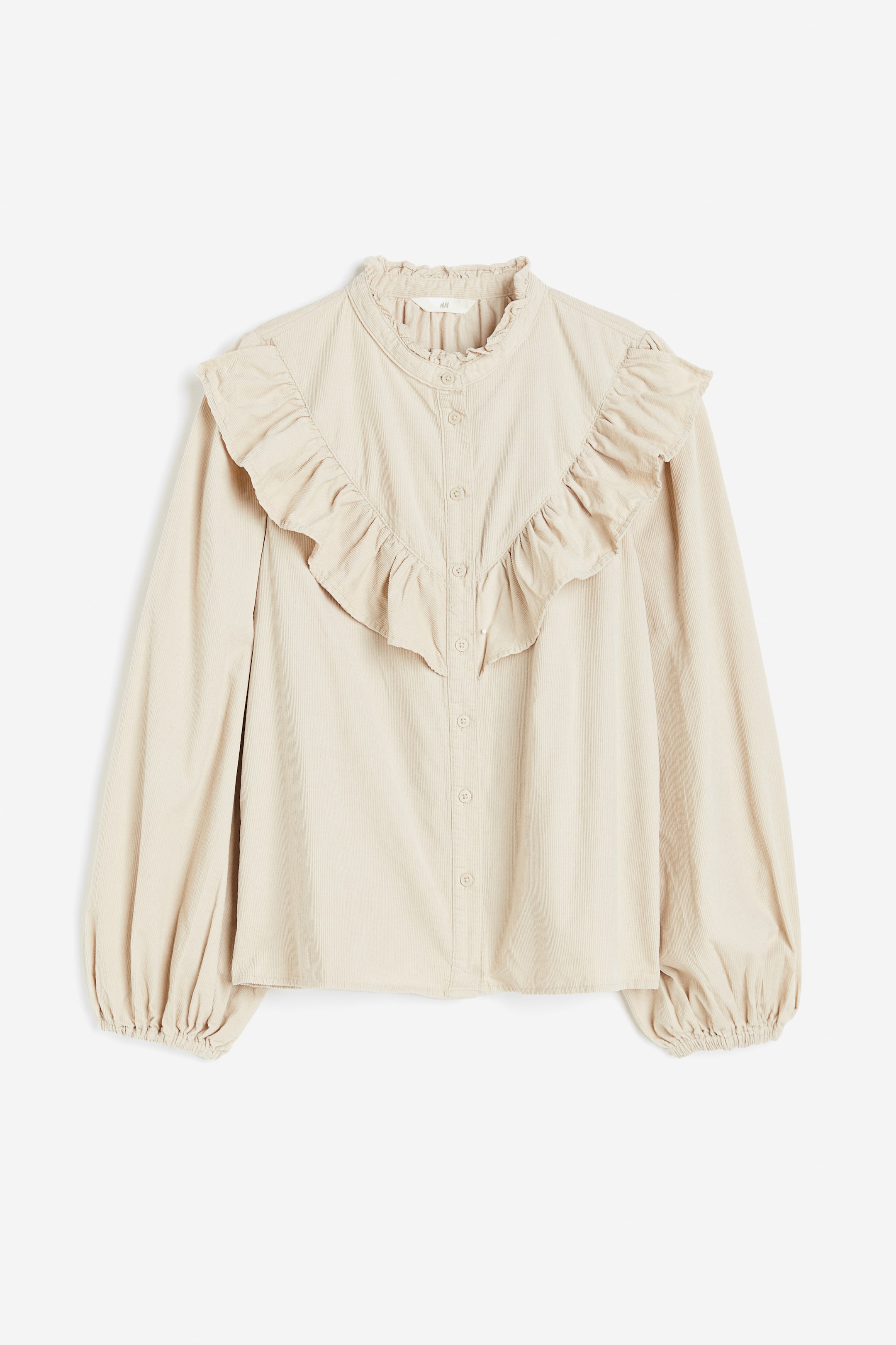 Blusa con cuello de volante