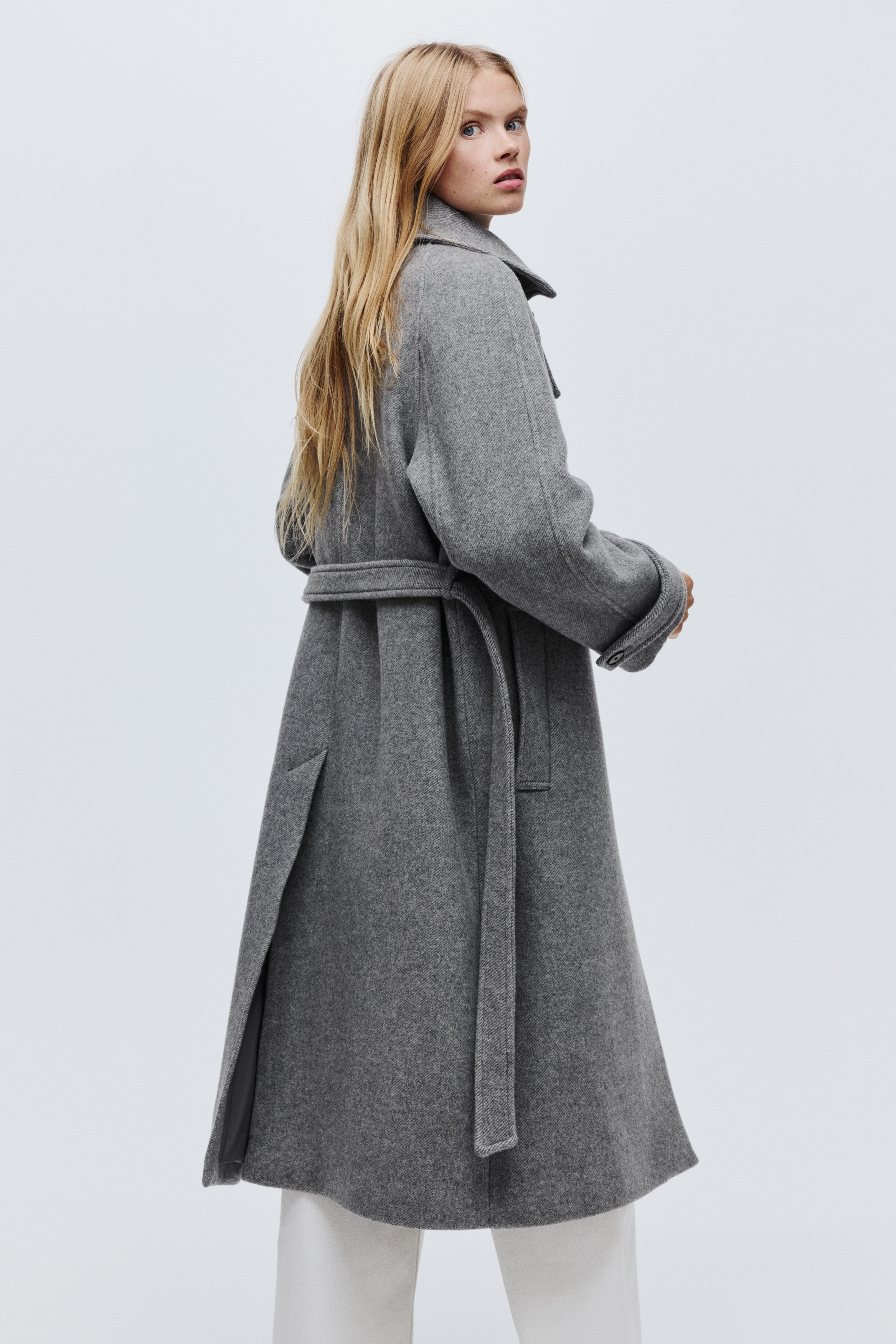 eLLa round hem bonding coat グレー eLLa round hem bonding coat グレー hem bonding round グレー 新品