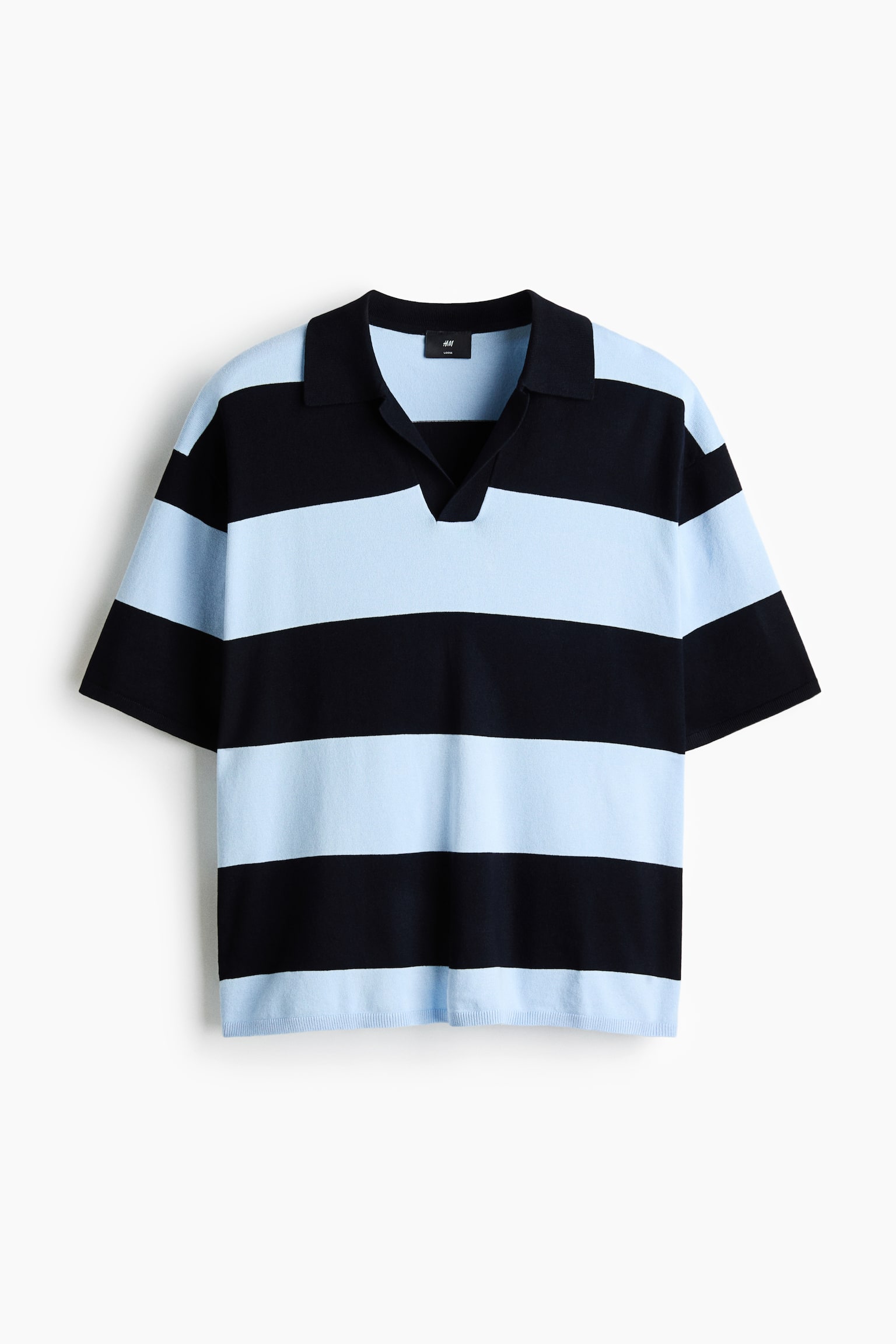 Polo Tişört Loose Fit - Lacivert/Çizgili/Kahverengi/Çizgili