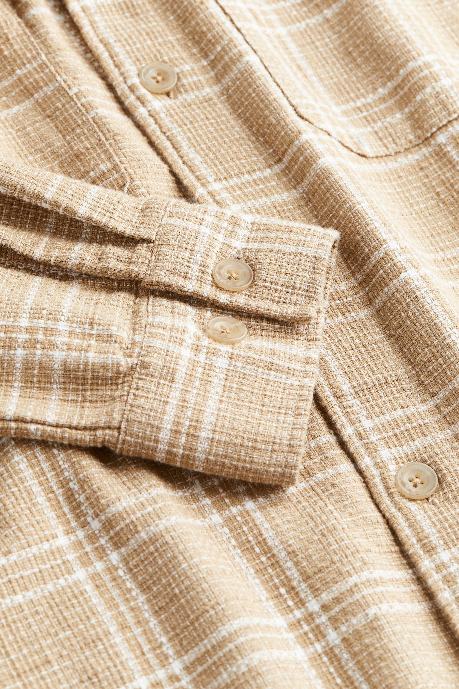 Regular Fit Overshirt - Beige/Checked - 2