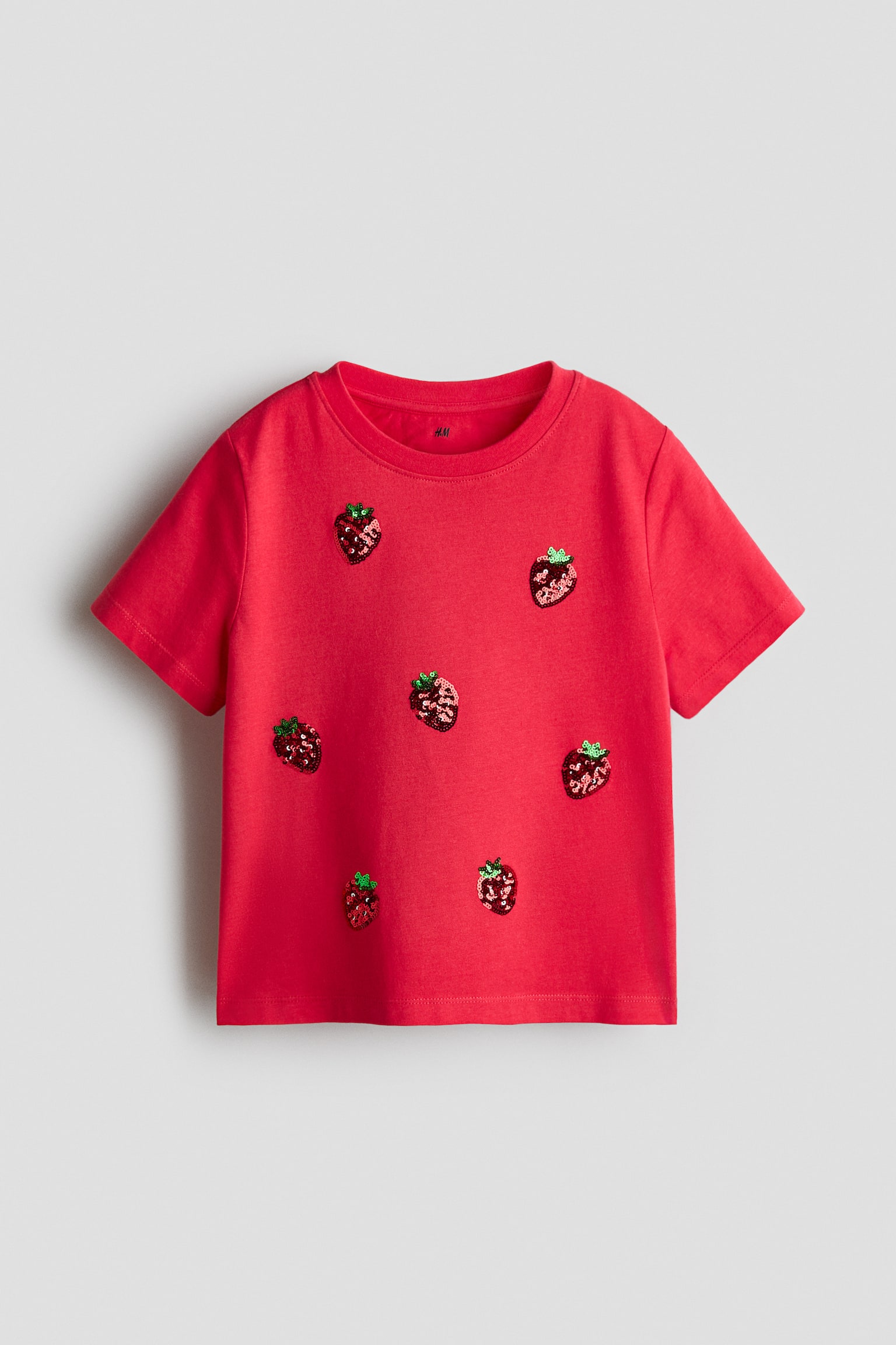 Motif-detail t-shirt - Red/Strawberries/Cream/Ciao/Pink/Strawberry/Light pink/Hearts/White/Navy blue/Navy blue/Cream/Leopard print/Powder pink/Unicorn/White/Flowers/White/Cherries