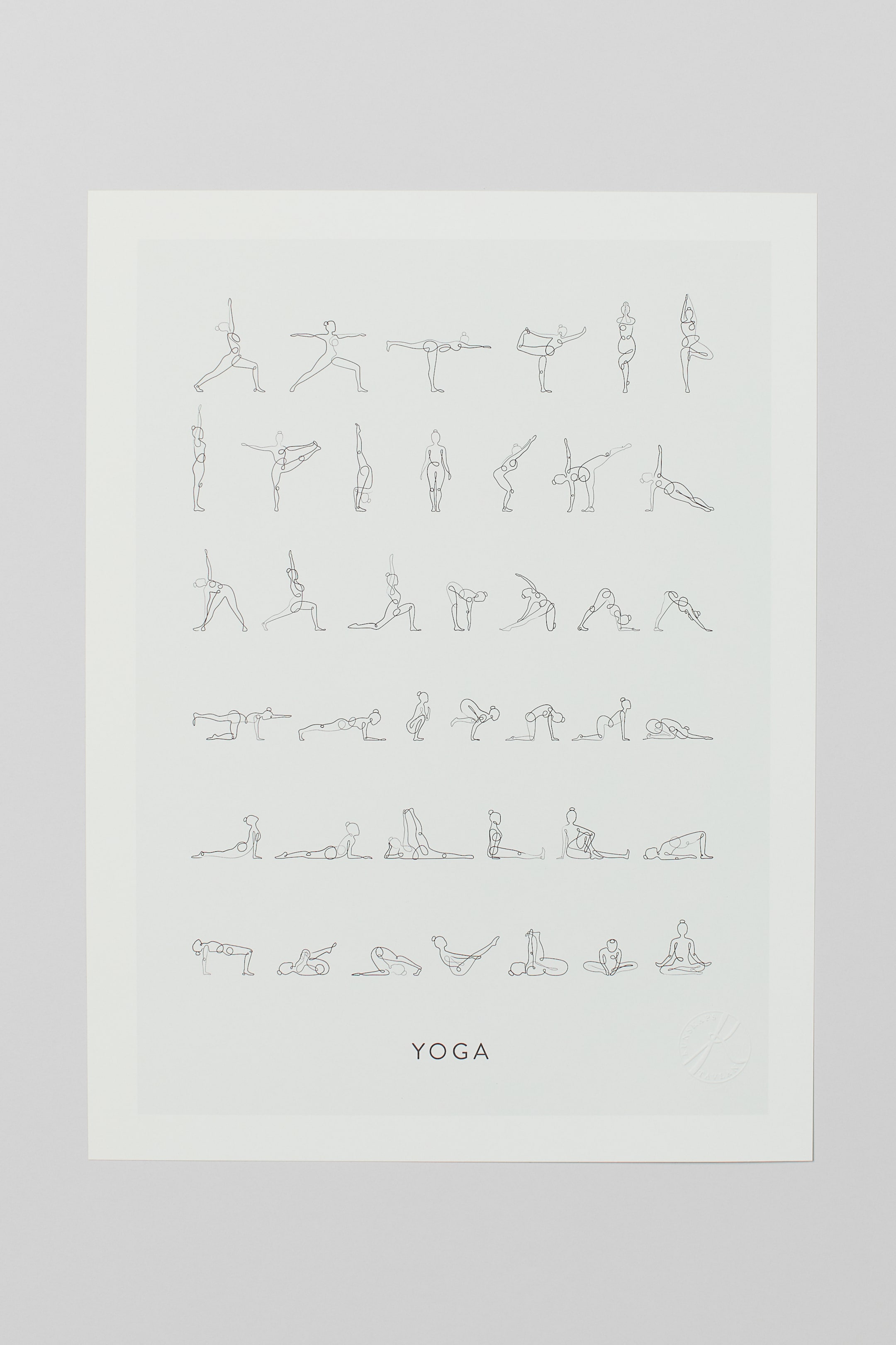 Agrandir l'image: Poster - Beige clair/Yoga - Home All | H&M FR 1