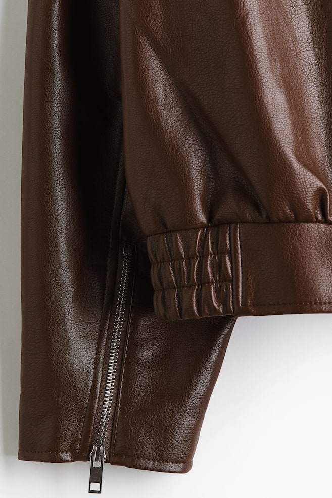 Coated Jacket - Dark brown - 5