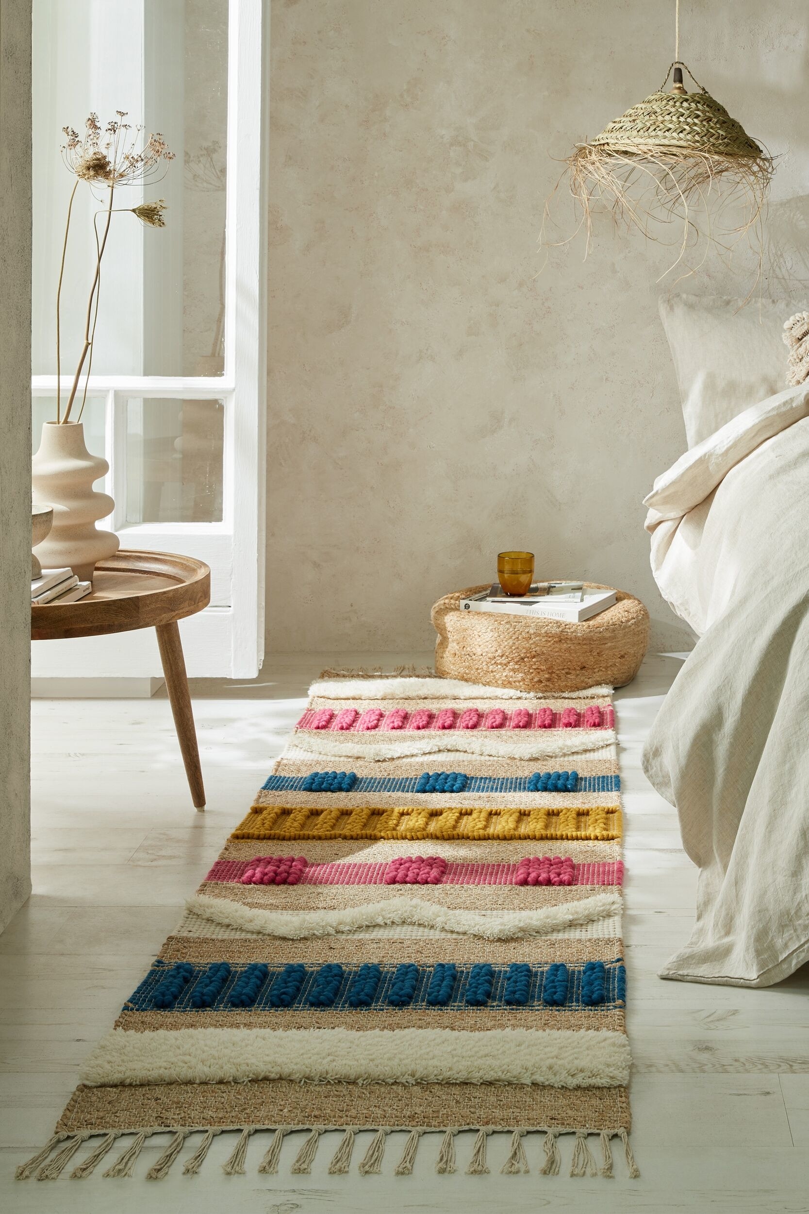 Medina Loper Van Jutemix Met Patroon - Naturel/multi