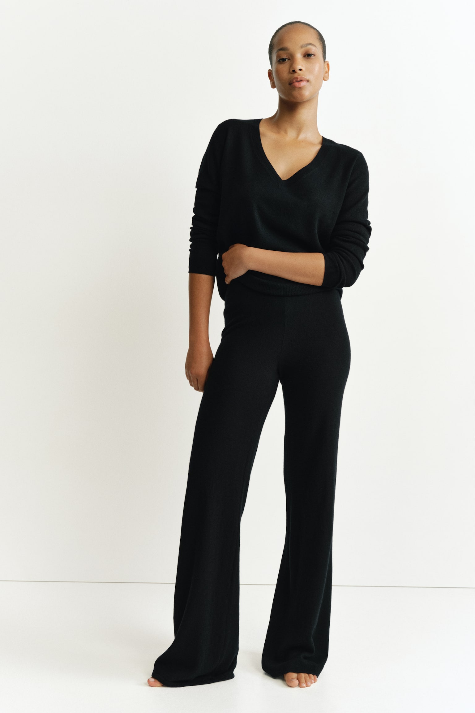 Женские брюки H&M Wool Pull-On, цвет: Чёрный — фото 3