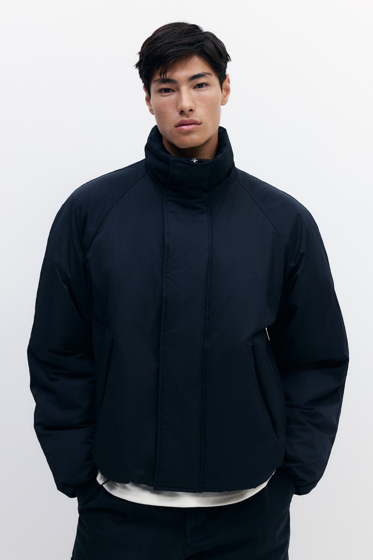 Padded jacket Black Men H&M IN