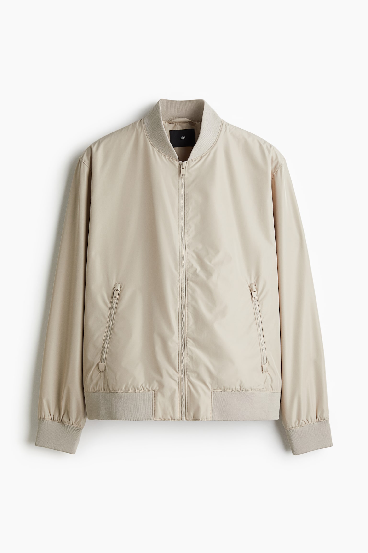 Regular-Fit Lightweight Bomber Jacket - Light beige/Navy blue/Black - 1