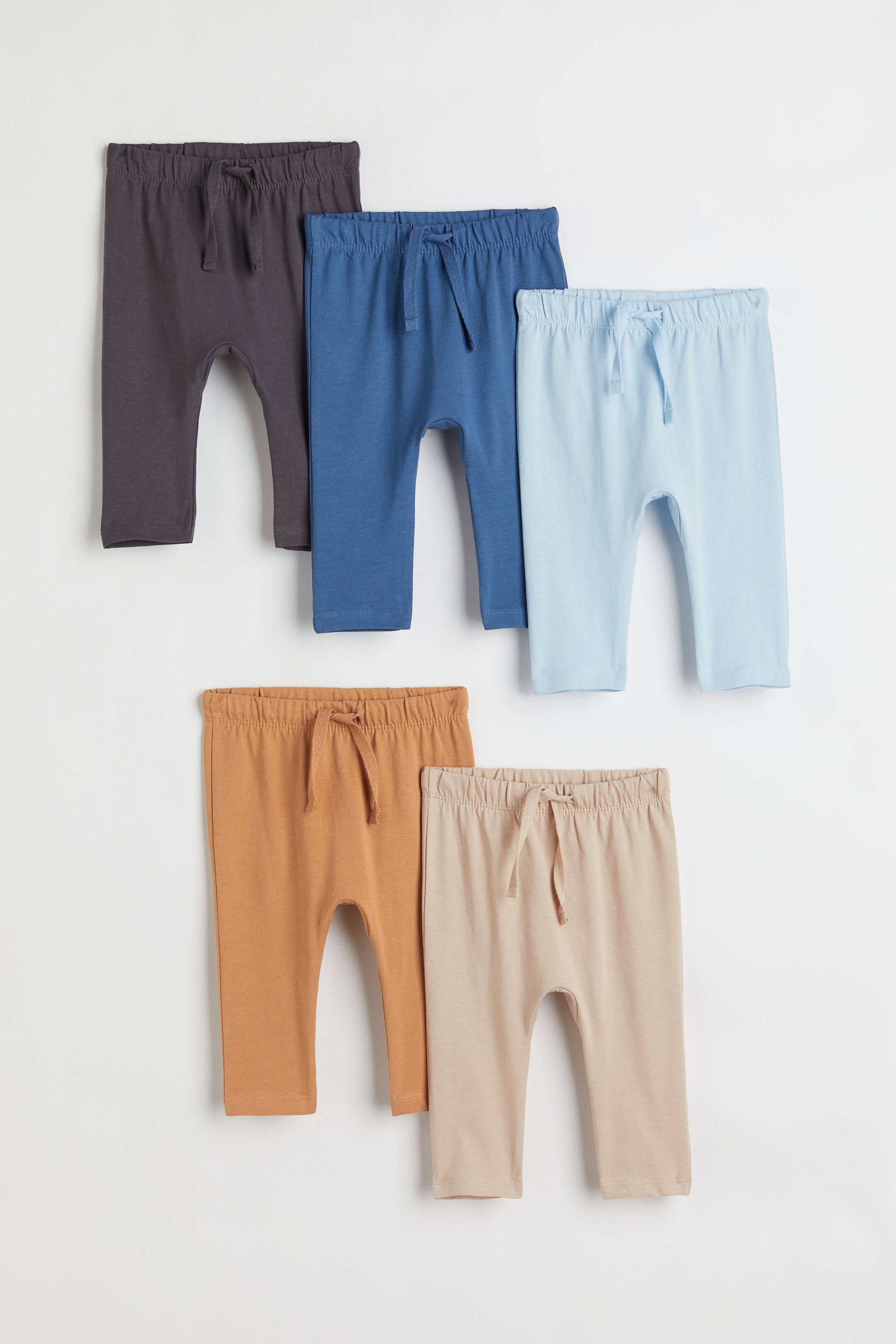 查看大圖: 5件入棉質平紋慢跑褲 - 深藍色/淺米色 - Kids | H&M 1