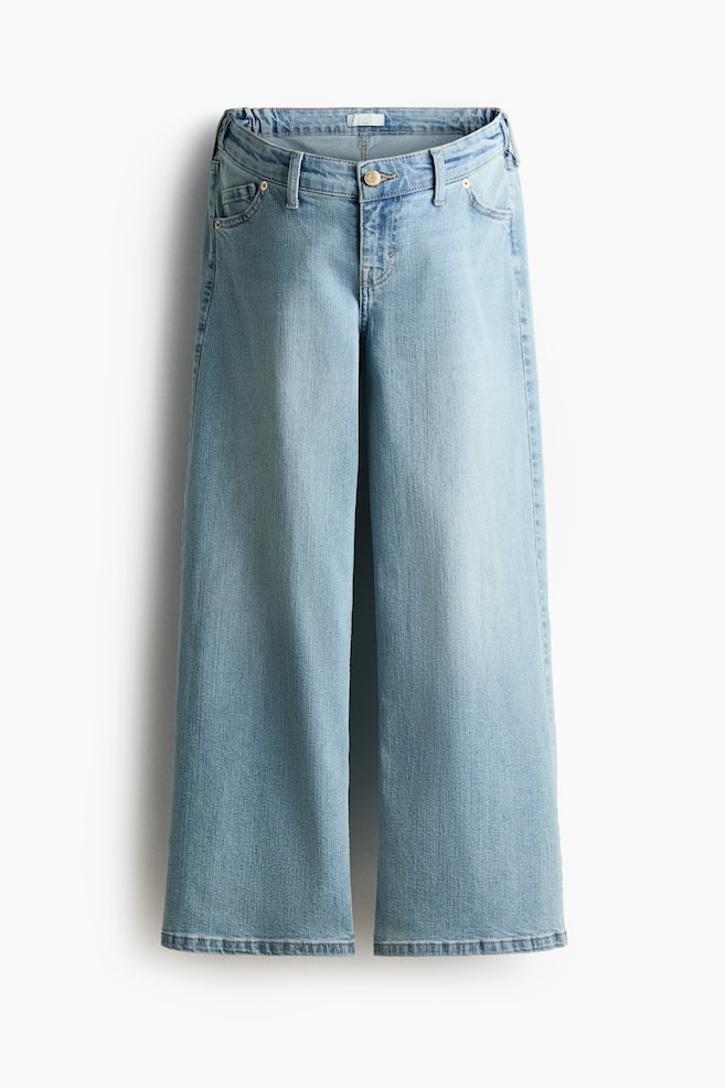 MAMA Wide Low Waist Ankle Jeans - Light denim blue/White/Dark denim blue/Denim blue - 1