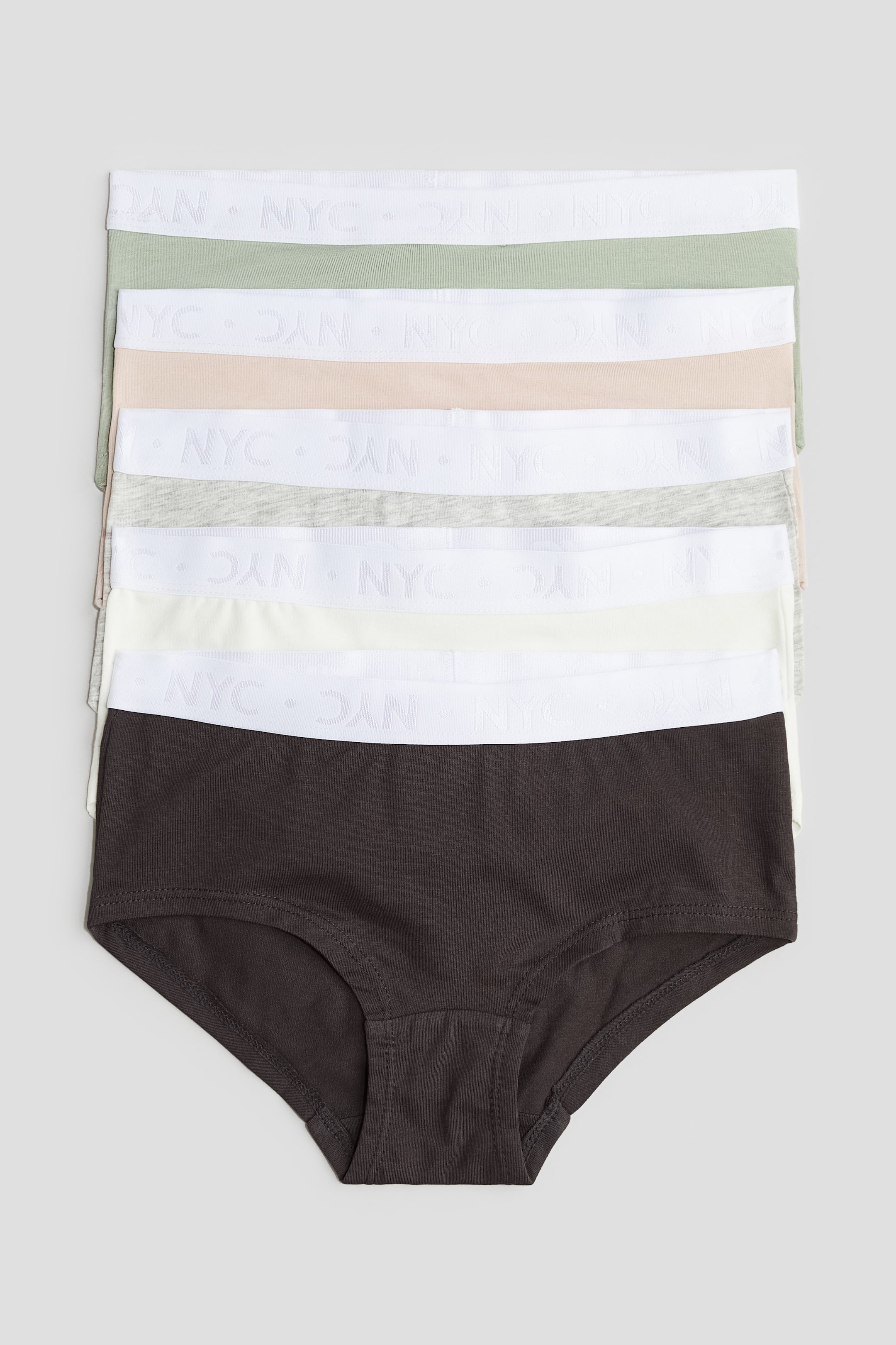 Grotere afbeelding bekijken: Set van 5 katoenen slips - Hipster - Wit/groen - KINDEREN | H&M NL 1